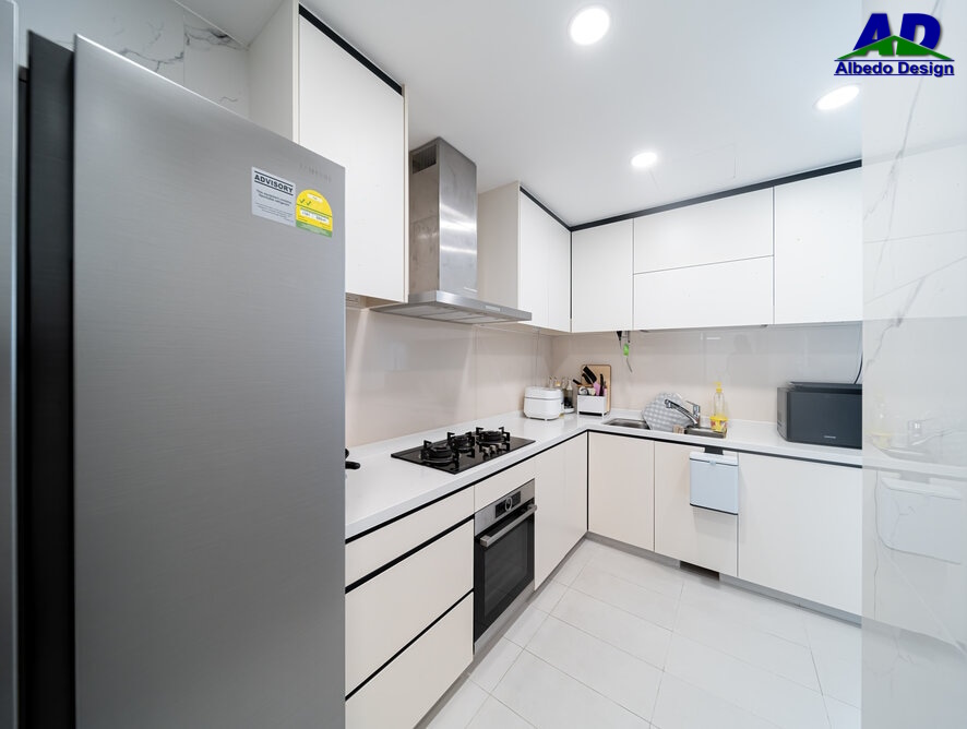 Minimalist, Modern Design - Kitchen - Condominium - Design by Albedo Design Pte Ltd