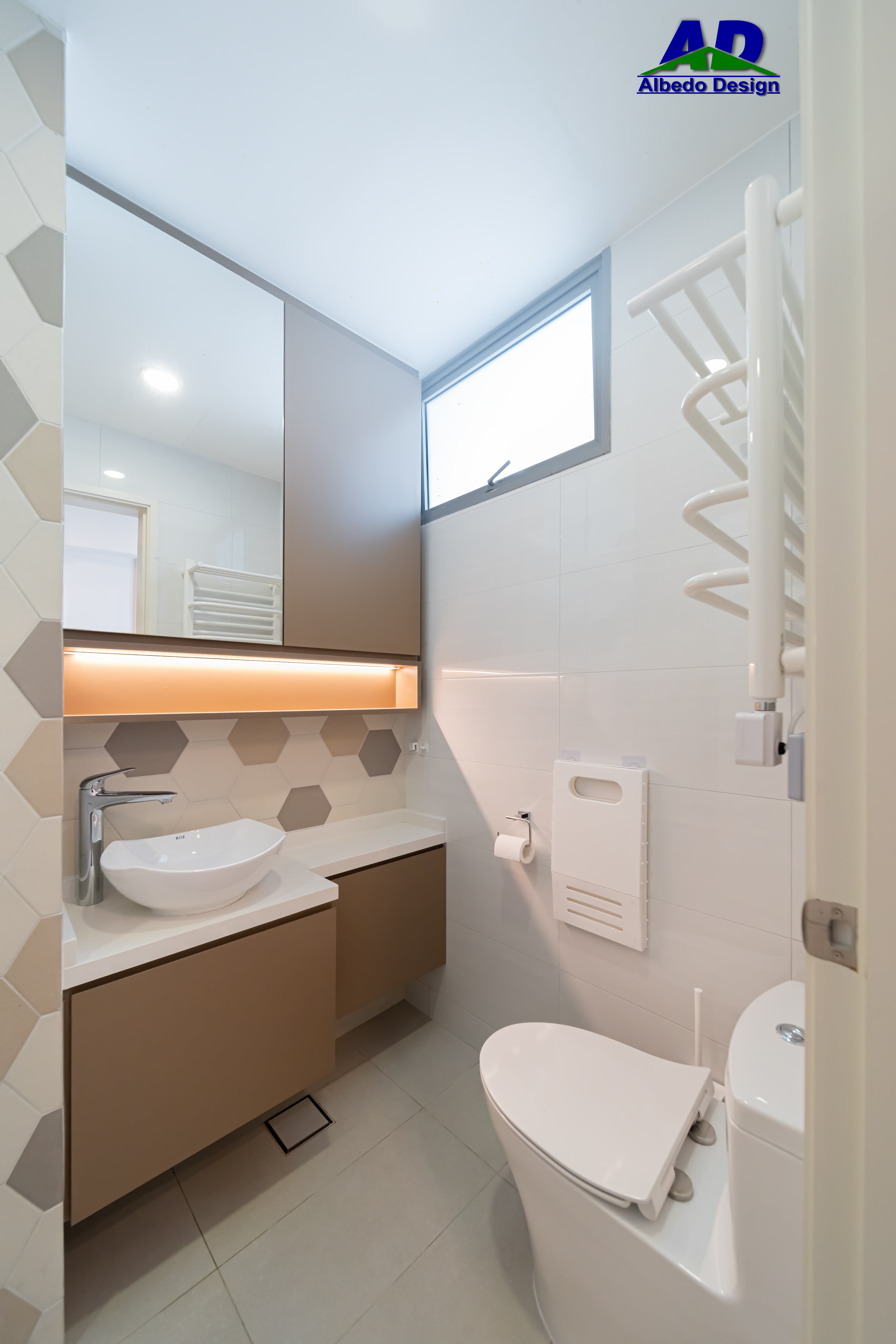 Minimalist, Modern Design - Bathroom - Condominium - Design by Albedo Design Pte Ltd