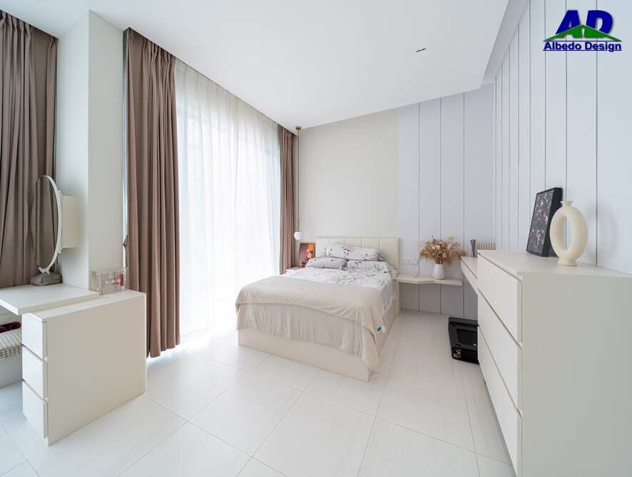 Minimalist, Modern Design - Bedroom - Condominium - Design by Albedo Design Pte Ltd