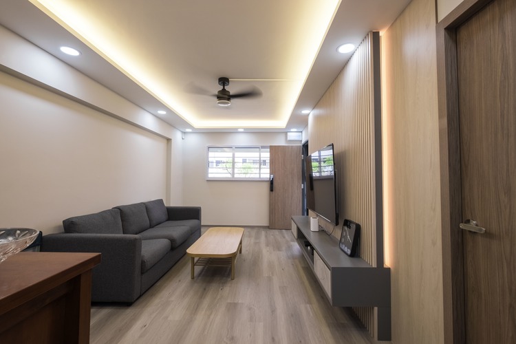 Modern, Victorian Design - Living Room - HDB 3 Room - Design by Birch Tree Co. Pte Ltd