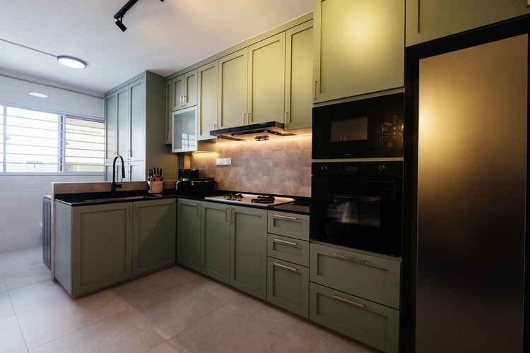 Modern, Victorian Design - Kitchen - HDB 3 Room - Design by Birch Tree Co. Pte Ltd