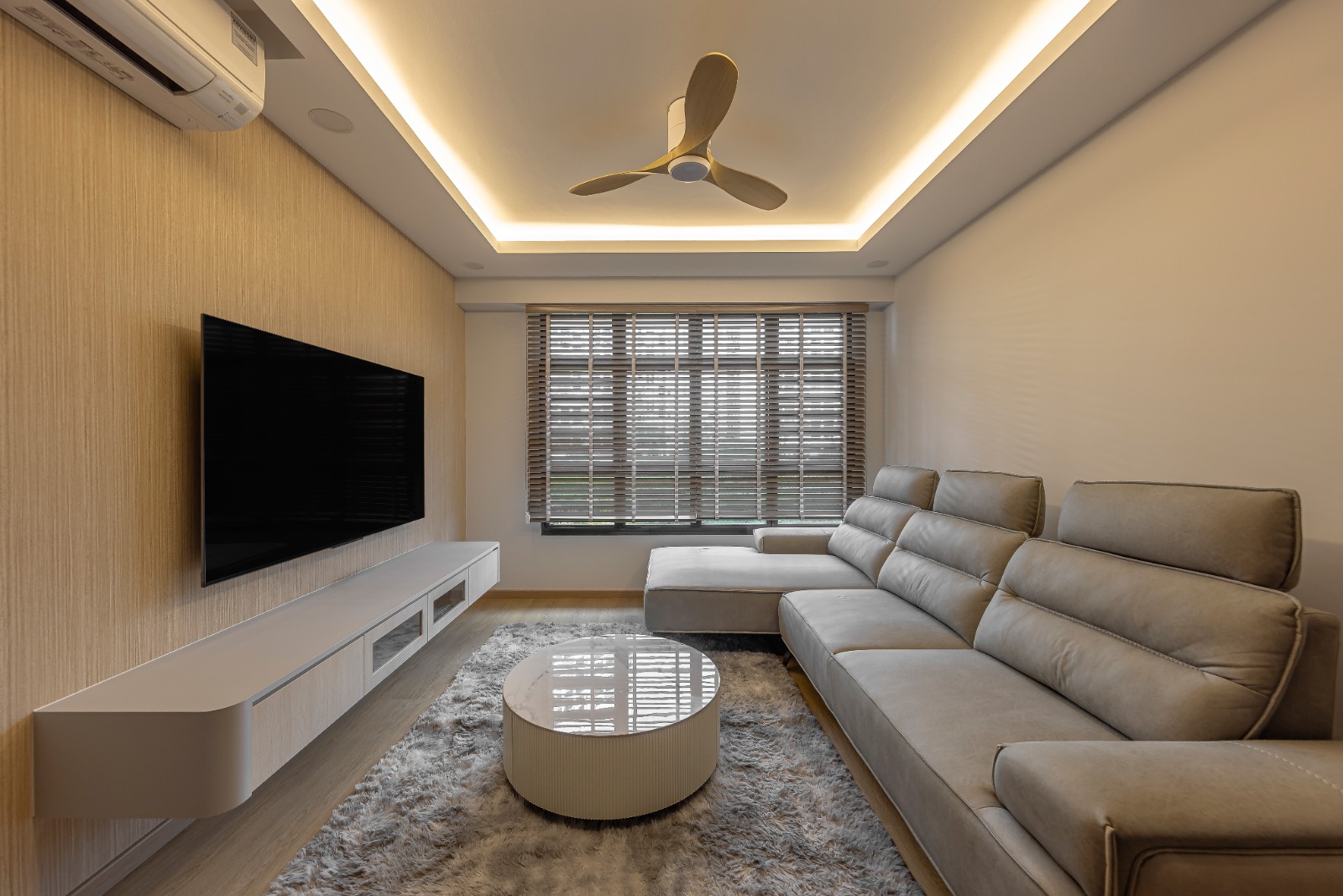 Contemporary Design - Living Room - HDB 4 Room - Design by Defour Home Studios Pte Ltd