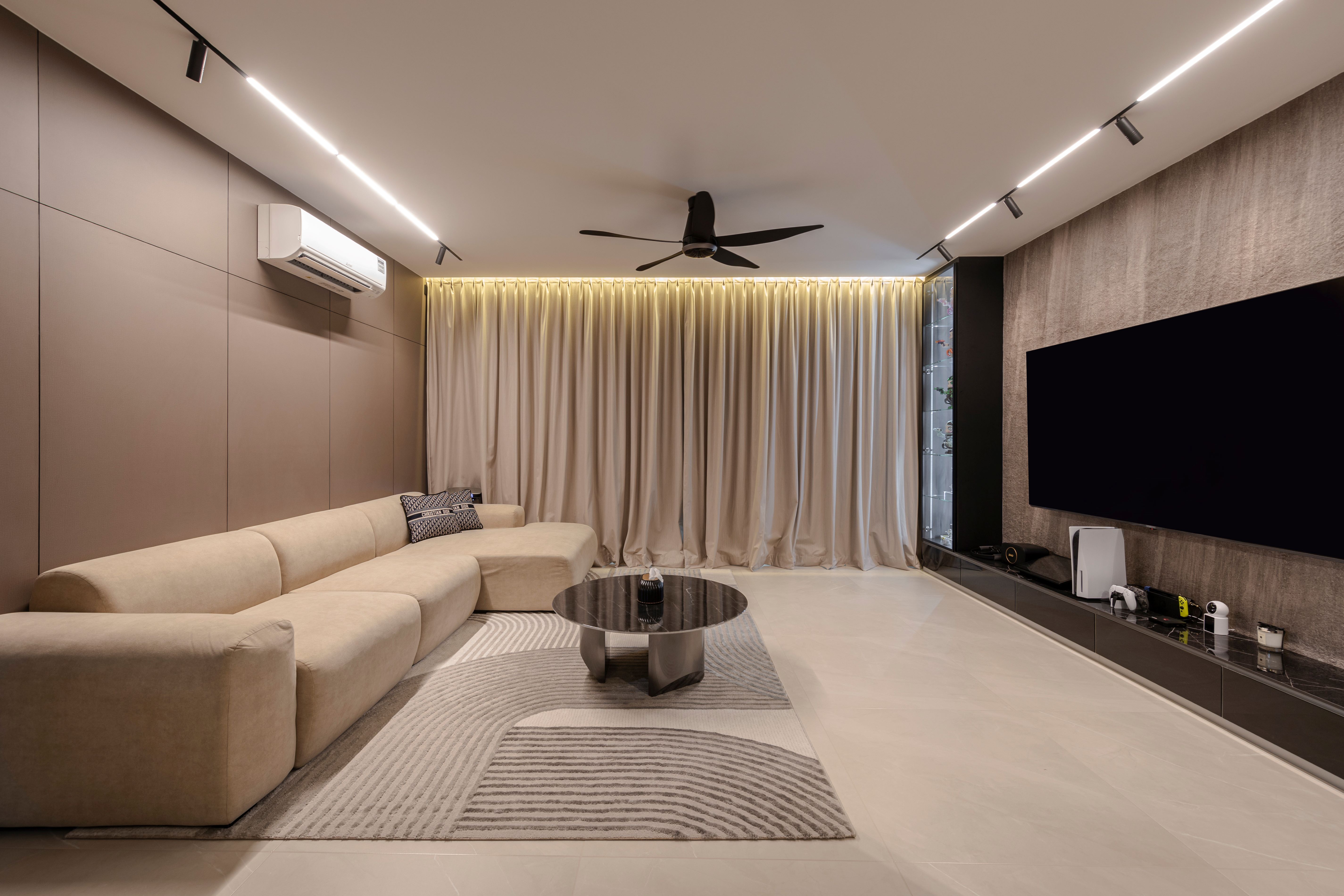 Contemporary, Modern Design - Living Room - HDB 5 Room - Design by Defour Home Studios Pte Ltd