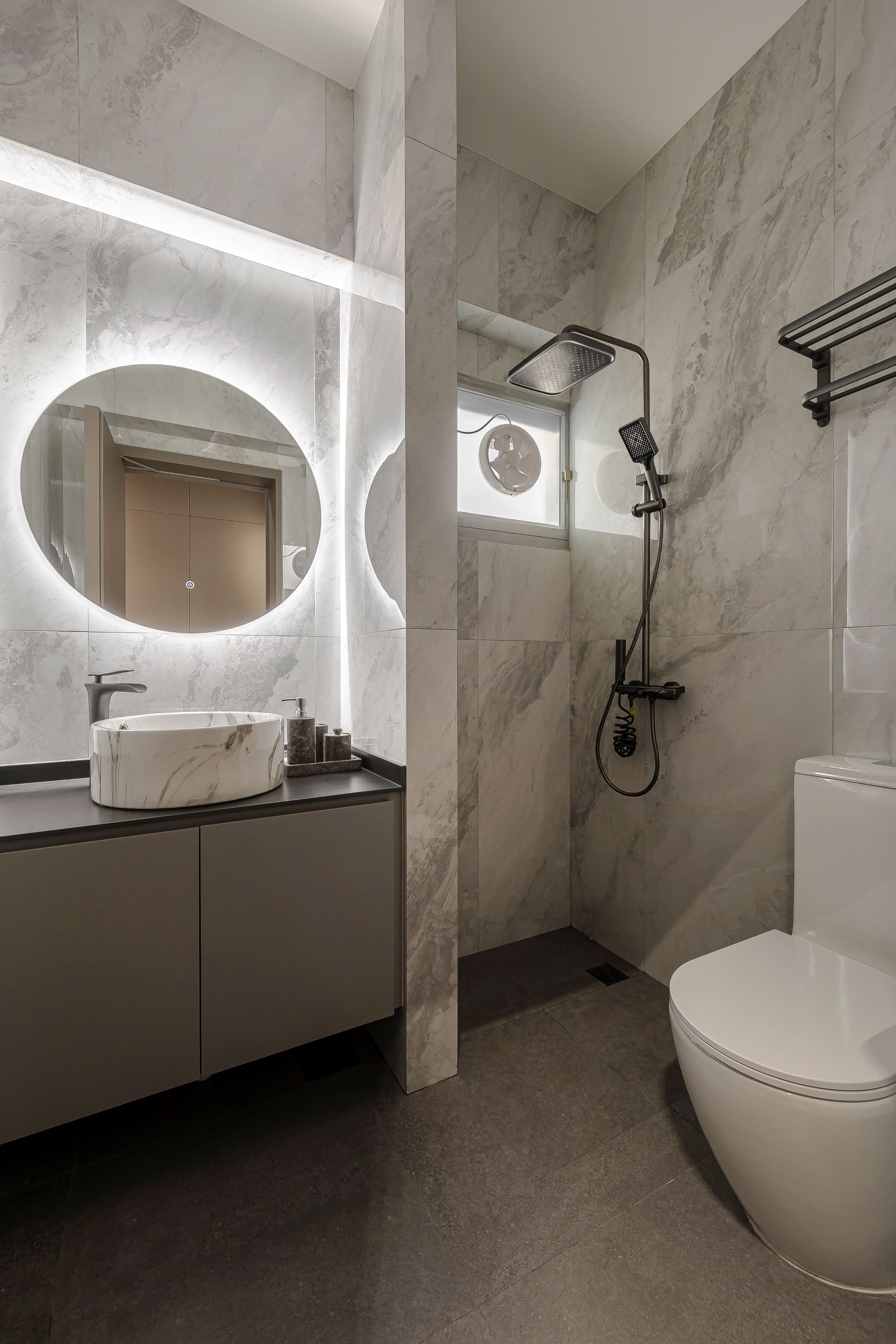 Contemporary, Modern Design - Bathroom - HDB 5 Room - Design by Defour Home Studios Pte Ltd