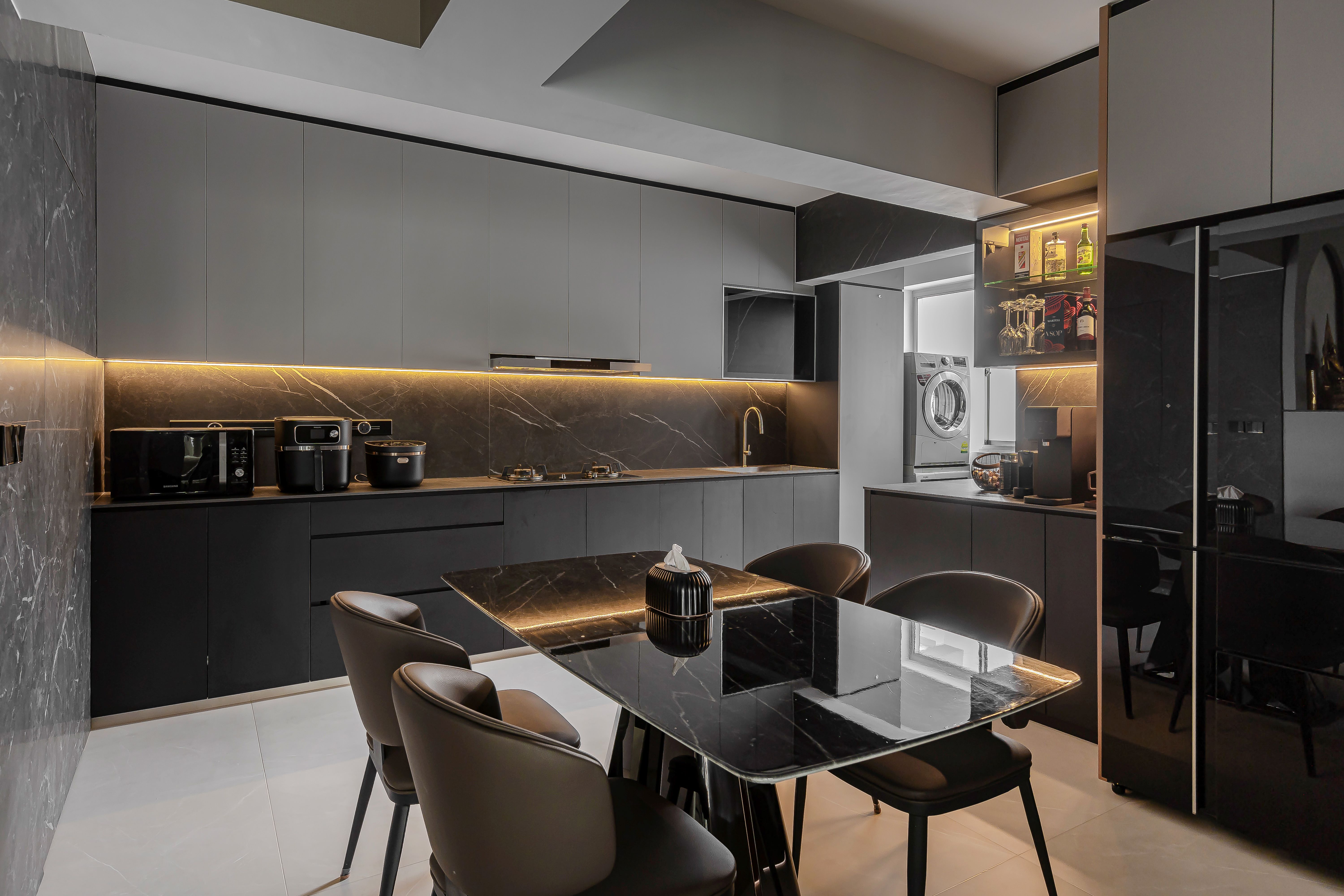 Contemporary, Modern Design - Kitchen - HDB 5 Room - Design by Defour Home Studios Pte Ltd