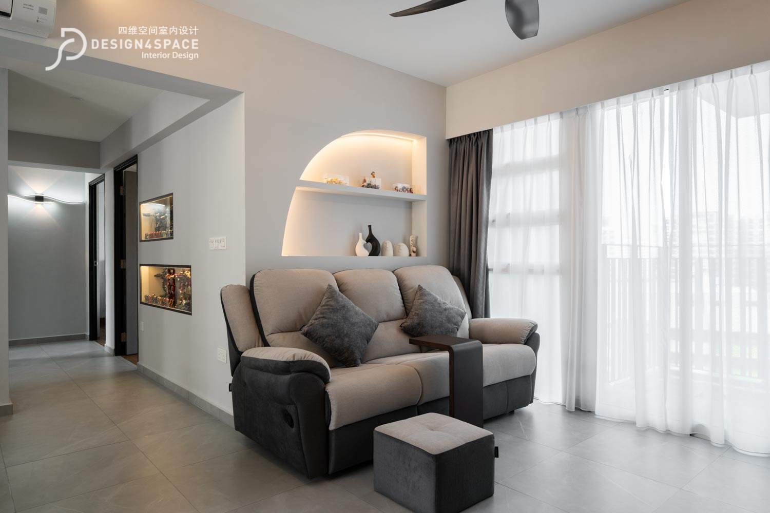 Contemporary, Modern Design - Living Room - HDB 4 Room - Design by Design 4 Space Pte Ltd