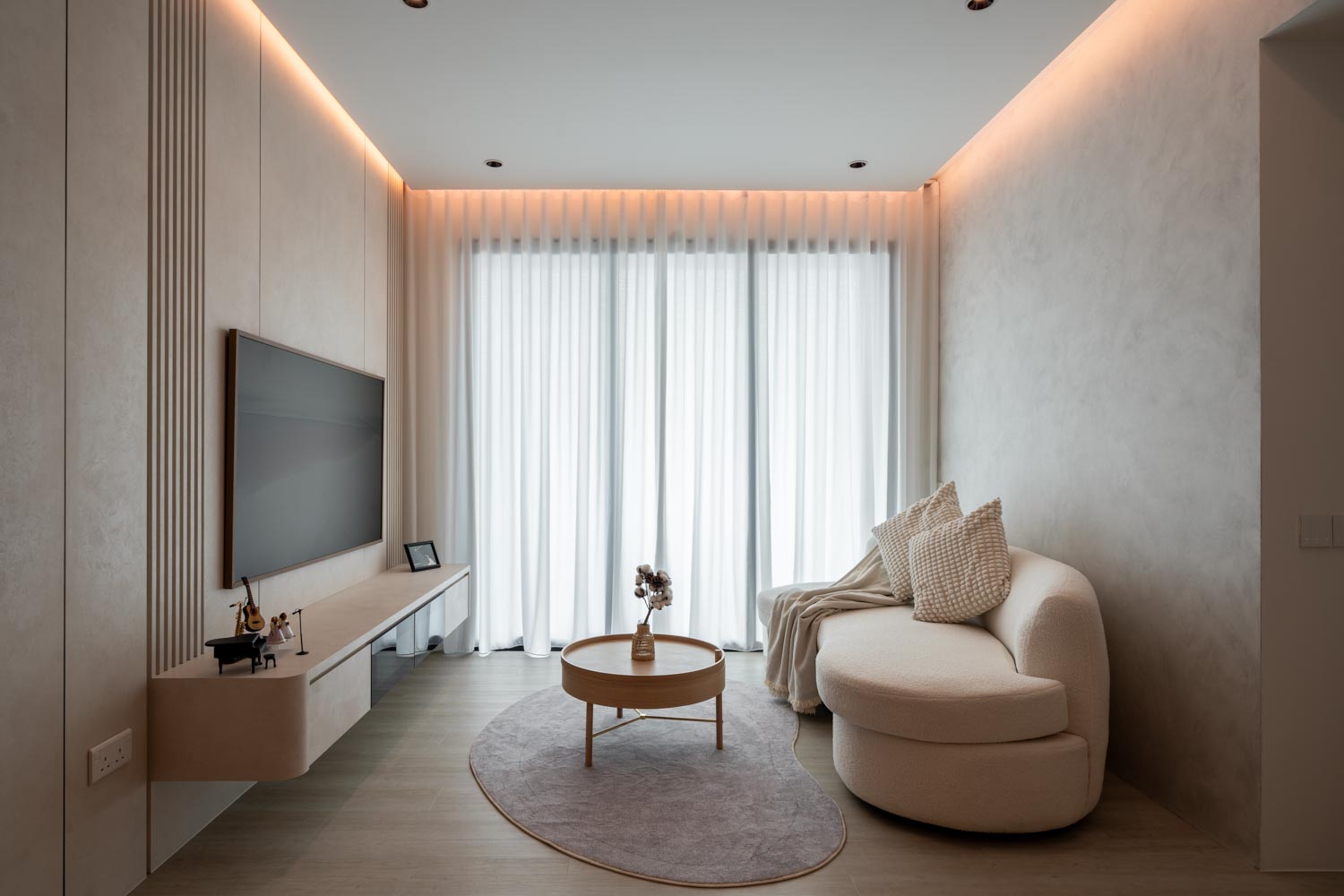 Minimalist, Modern Design - Living Room - Condominium - Design by Design 4 Space Pte Ltd