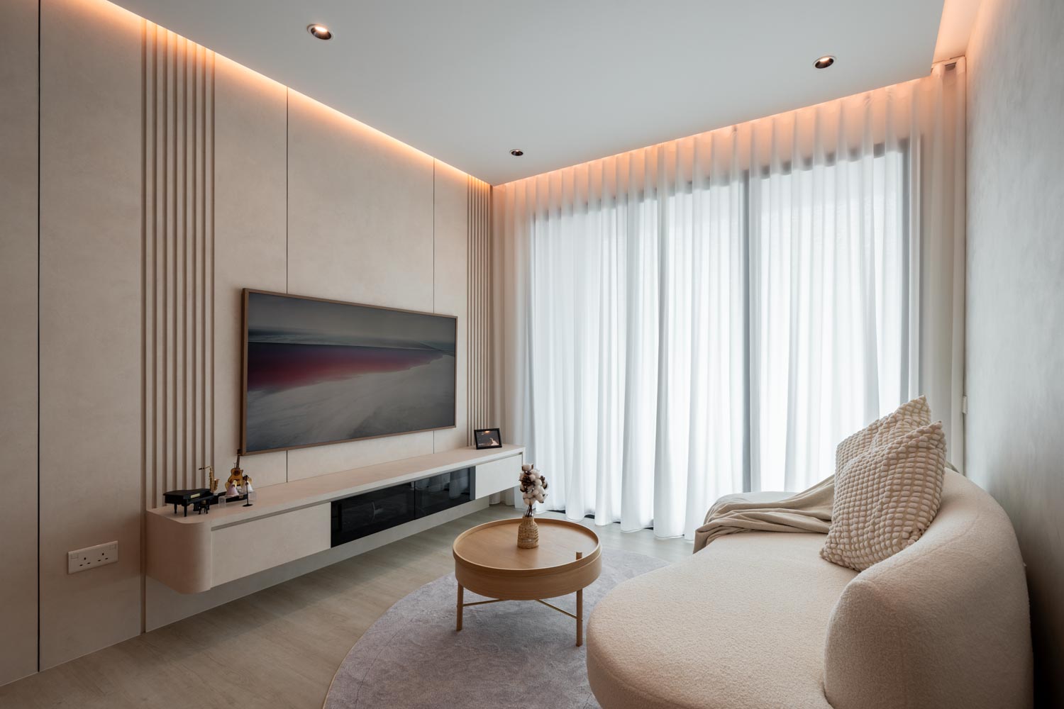 Minimalist, Modern Design - Living Room - Condominium - Design by Design 4 Space Pte Ltd