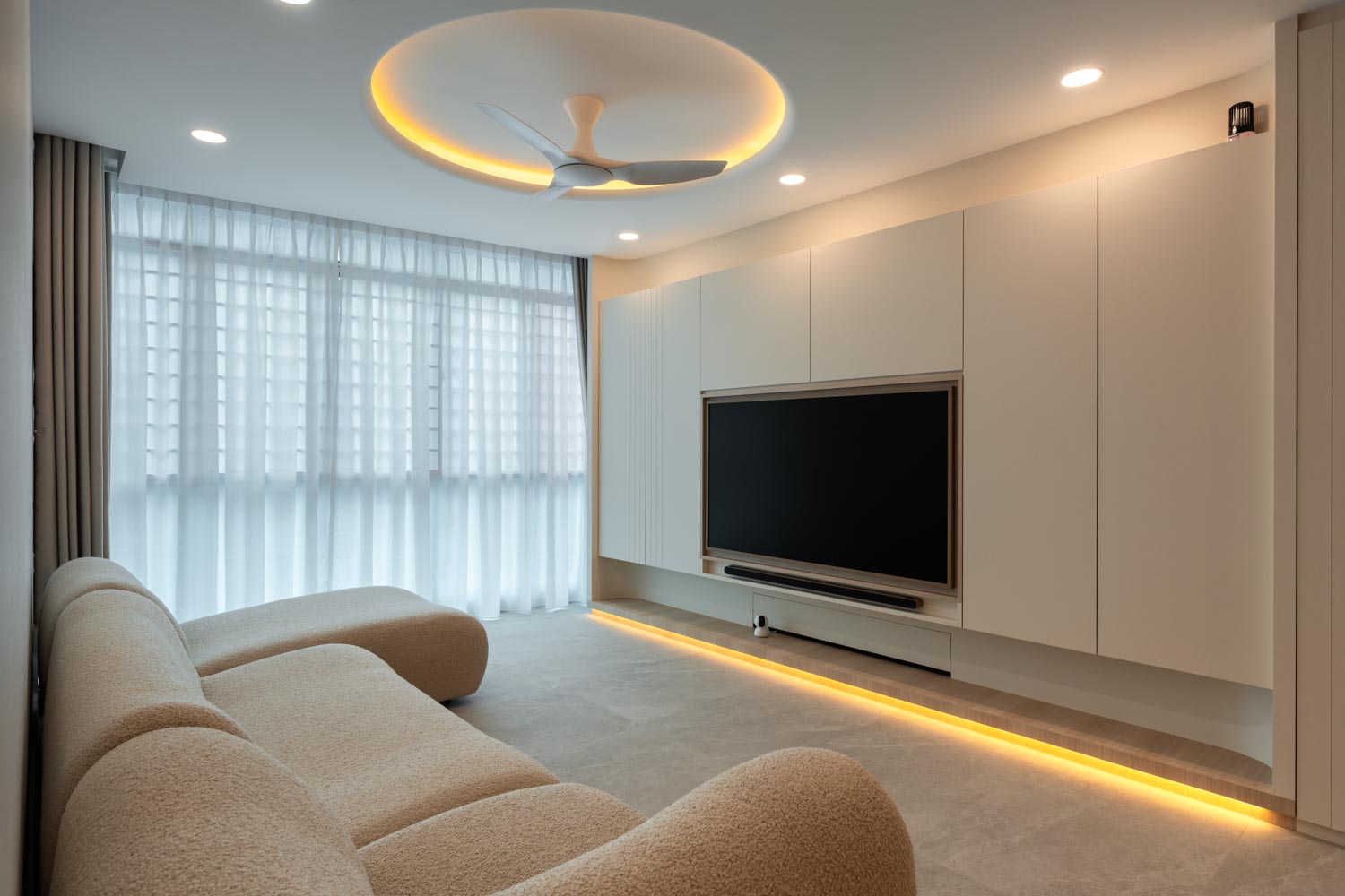 Modern Design - Living Room - HDB Executive Apartment - Design by Design 4 Space Pte Ltd