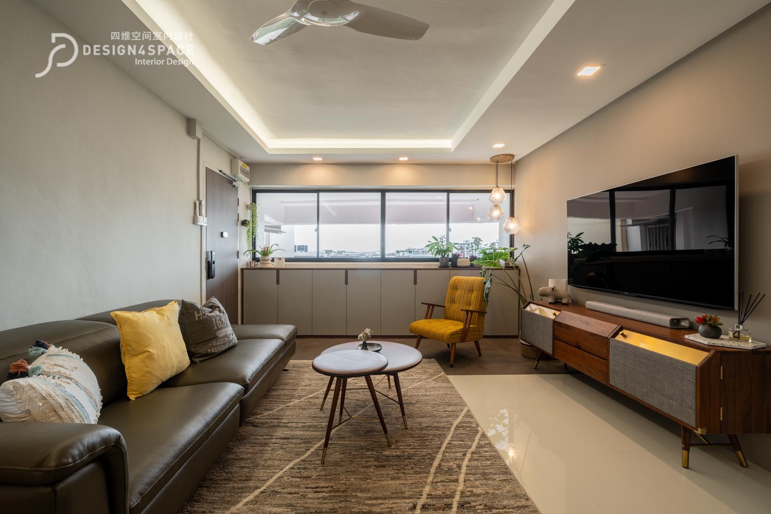 Contemporary, Modern Design - Living Room - HDB 4 Room - Design by Design 4 Space Pte Ltd