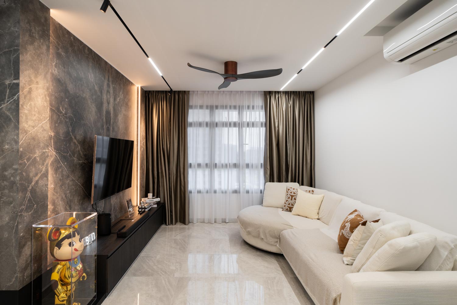 Modern Design - Living Room - HDB 4 Room - Design by Design 4 Space Pte Ltd