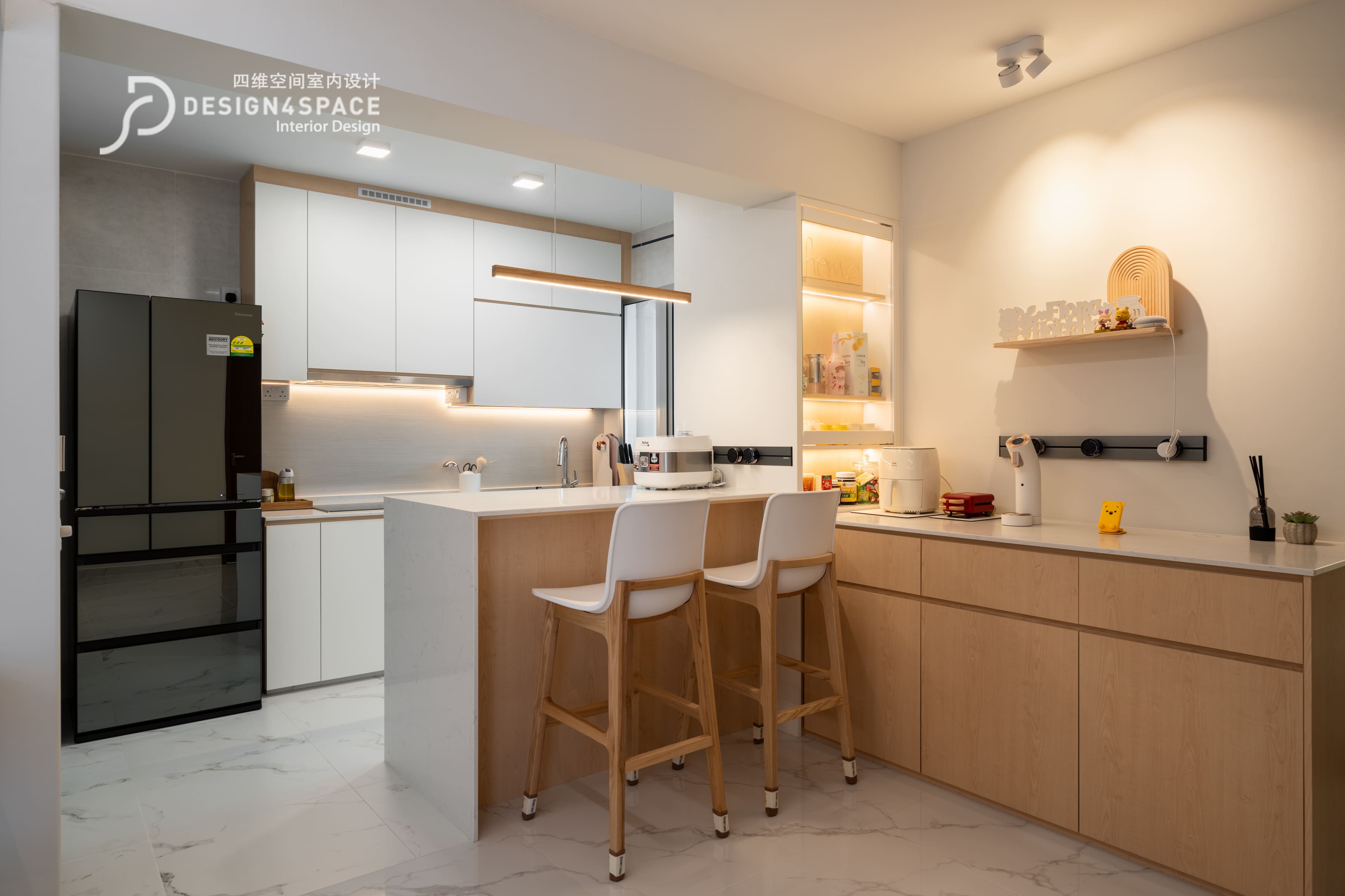 Modern Design - Kitchen - HDB 4 Room - Design by Design 4 Space Pte Ltd