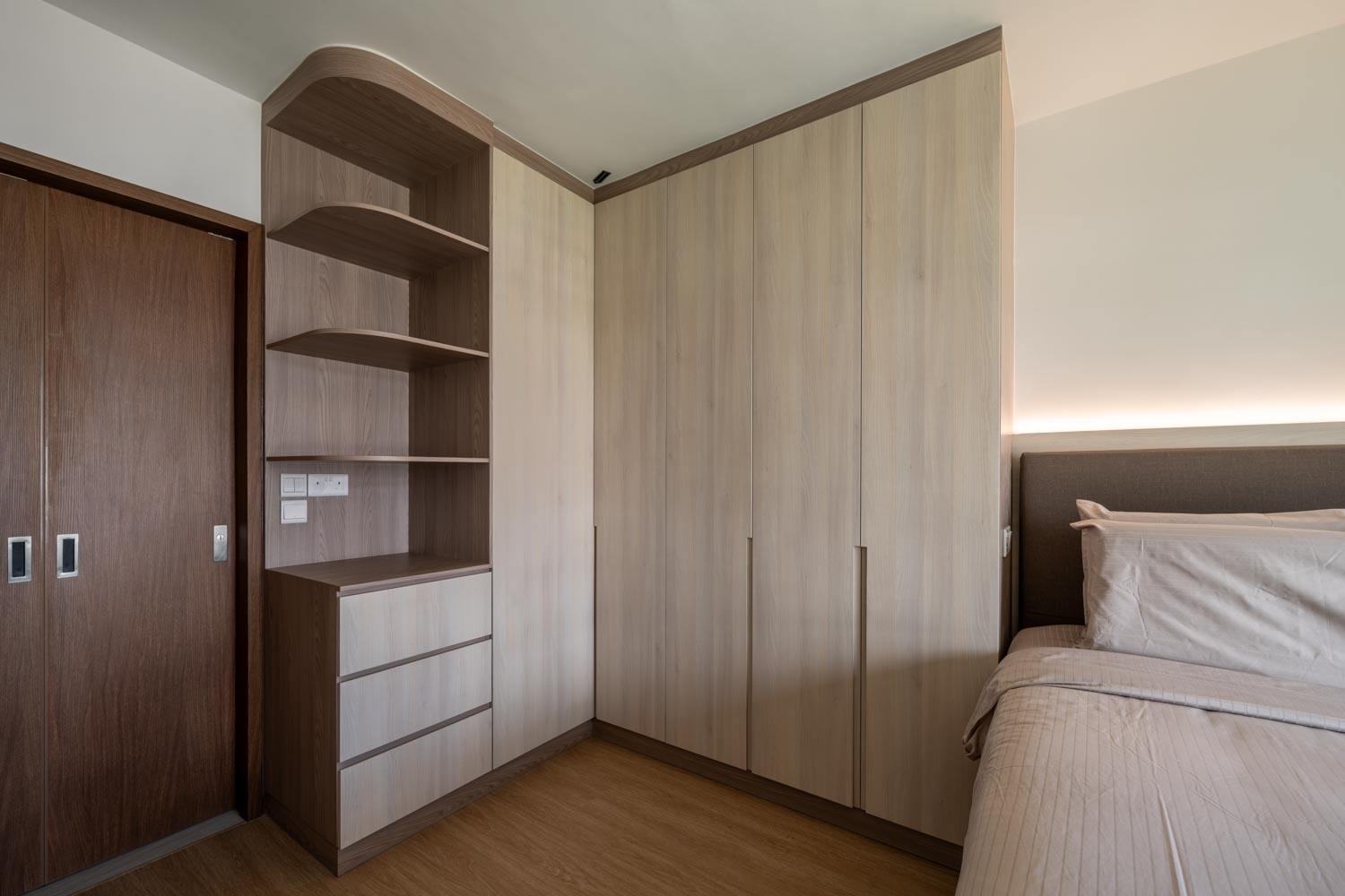 Minimalist, Modern Design - Bedroom - HDB 4 Room - Design by Design 4 Space Pte Ltd