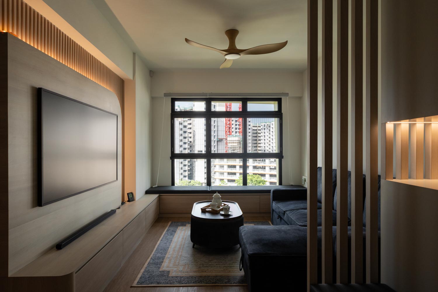 Minimalist, Modern Design - Living Room - HDB 4 Room - Design by Design 4 Space Pte Ltd