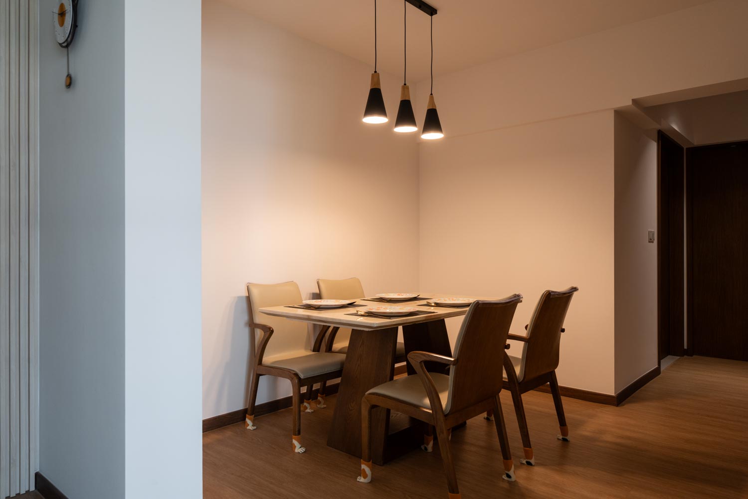 Minimalist, Modern Design - Dining Room - HDB 4 Room - Design by Design 4 Space Pte Ltd