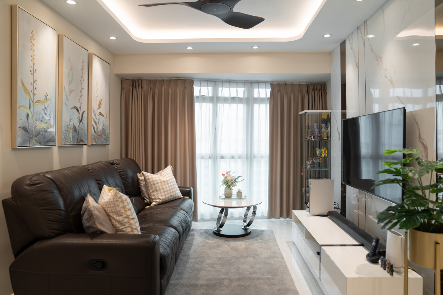 Contemporary, Modern Design - Living Room - HDB 4 Room - Design by Design 4 Space Pte Ltd