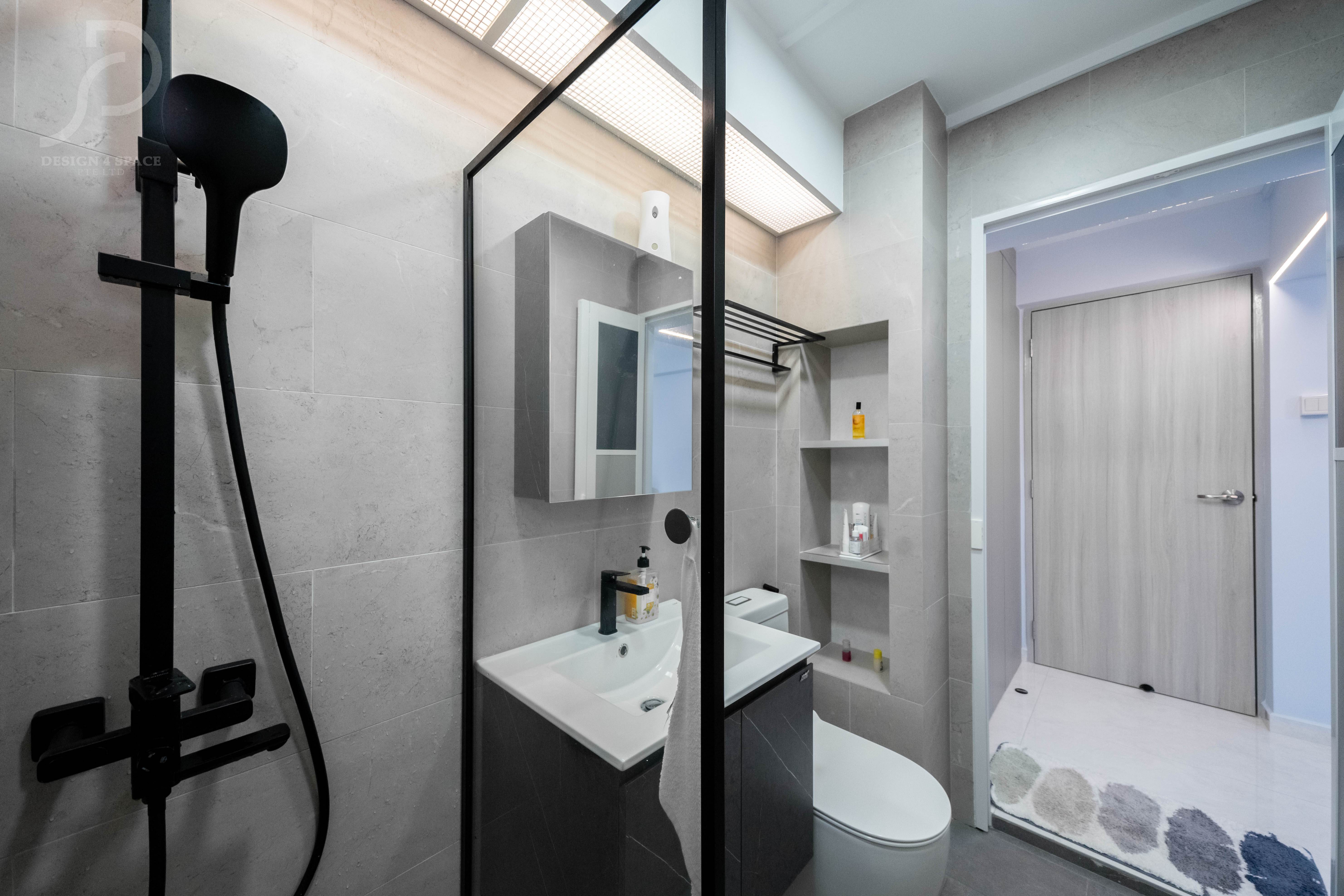 Contemporary, Modern Design - Bathroom - HDB 5 Room - Design by Design 4 Space Pte Ltd