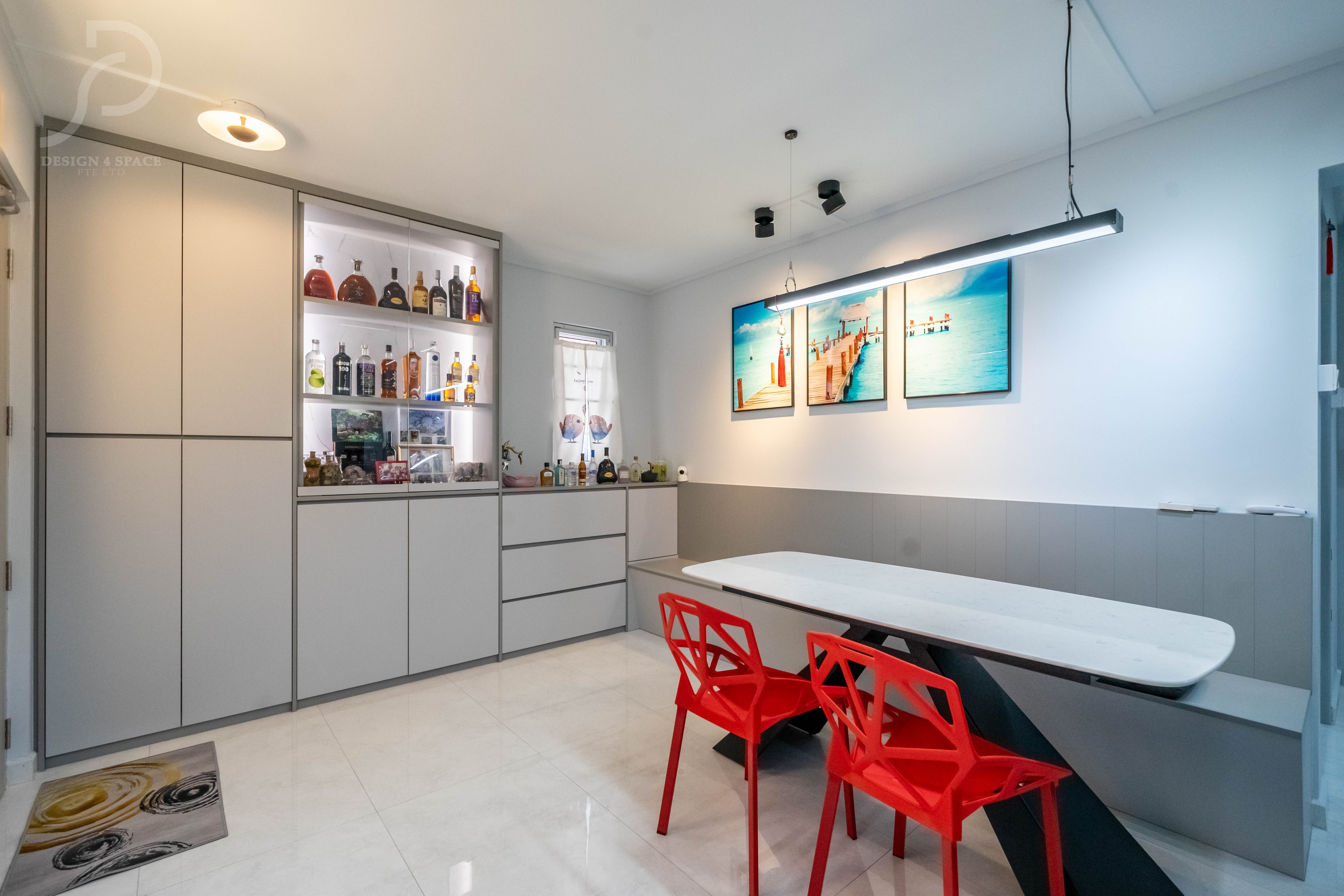 Contemporary, Modern Design - Dining Room - HDB 5 Room - Design by Design 4 Space Pte Ltd