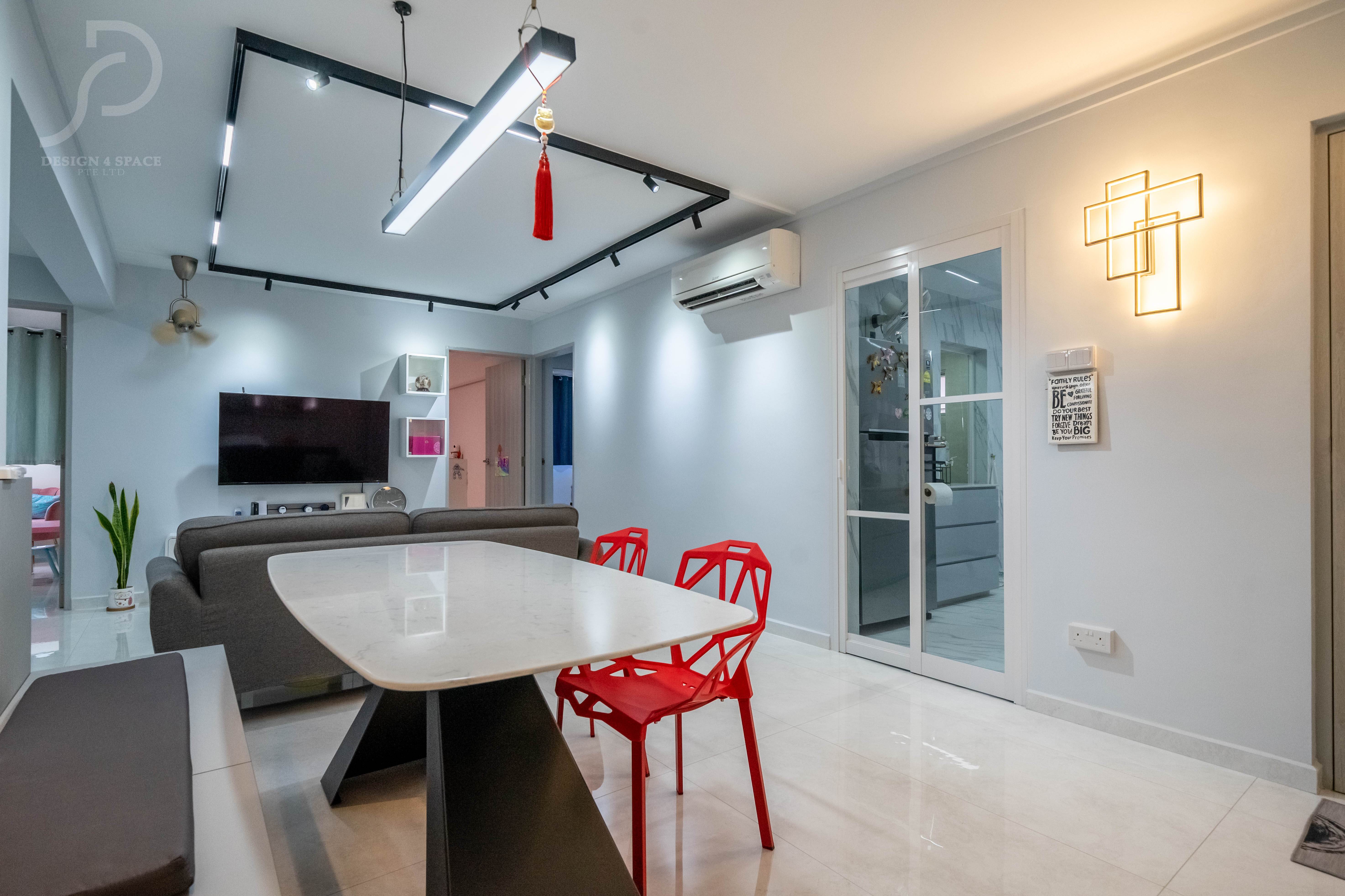 Contemporary, Modern Design - Dining Room - HDB 5 Room - Design by Design 4 Space Pte Ltd