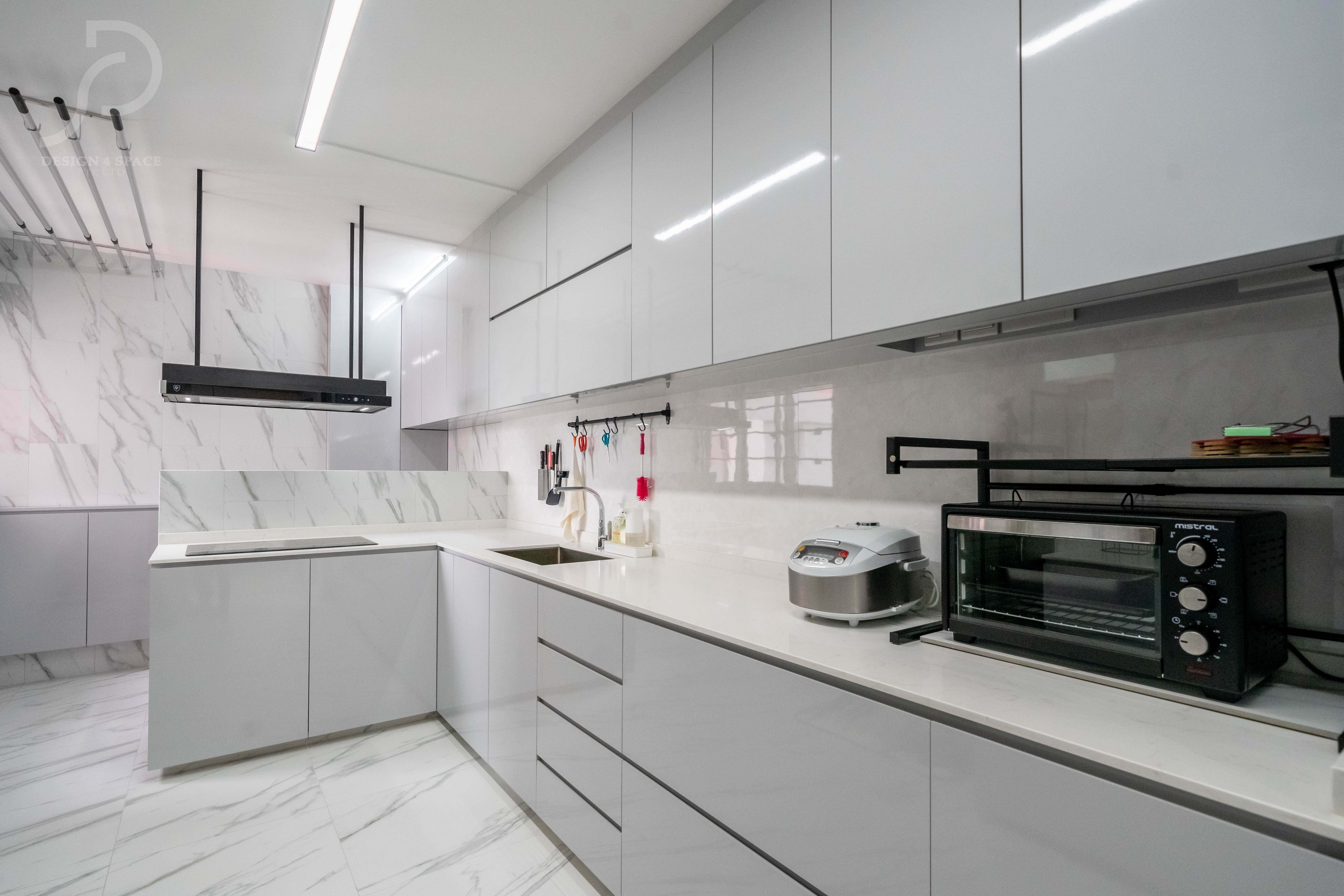 Contemporary, Modern Design - Kitchen - HDB 5 Room - Design by Design 4 Space Pte Ltd