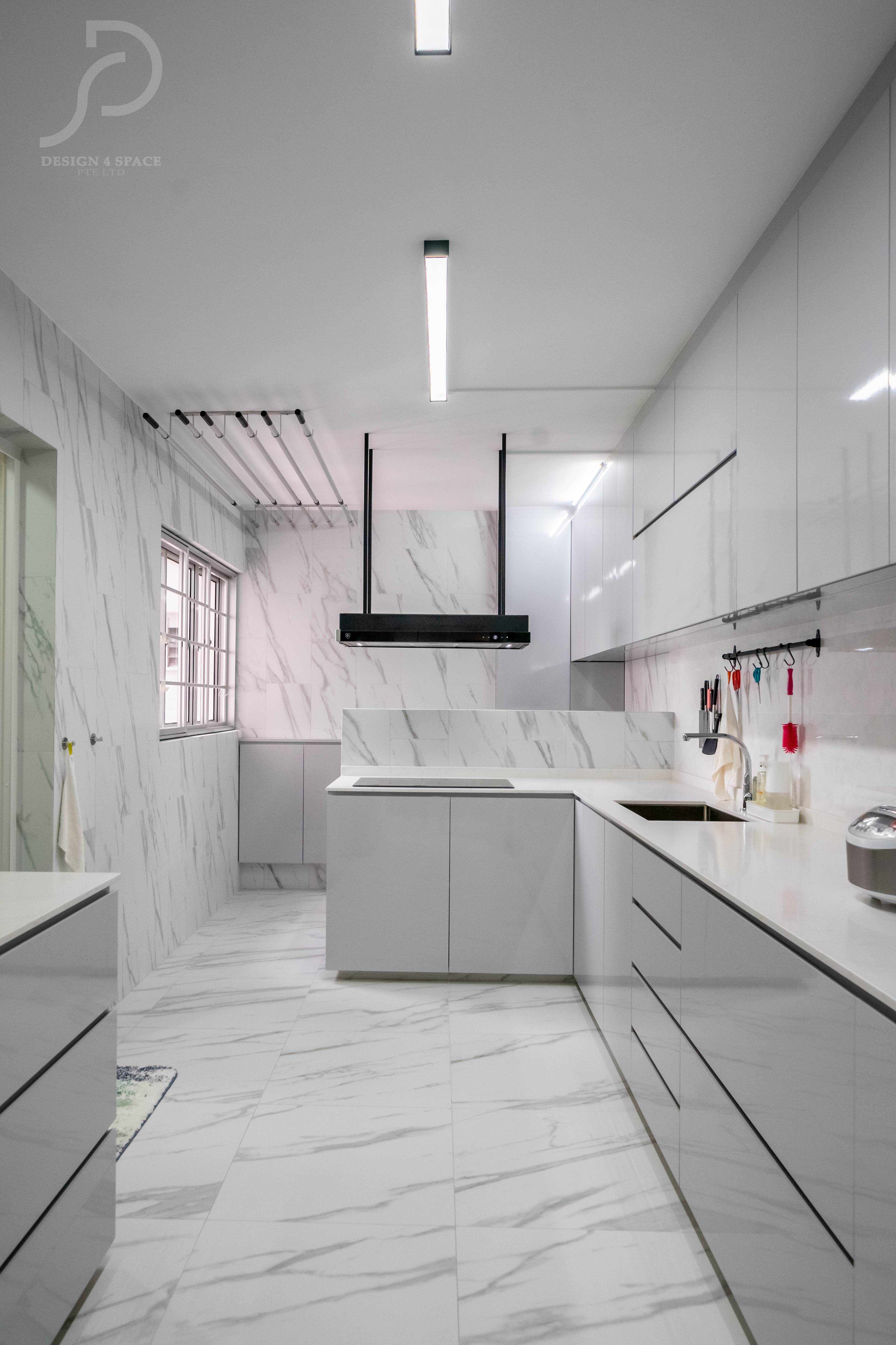 Contemporary, Modern Design - Kitchen - HDB 5 Room - Design by Design 4 Space Pte Ltd