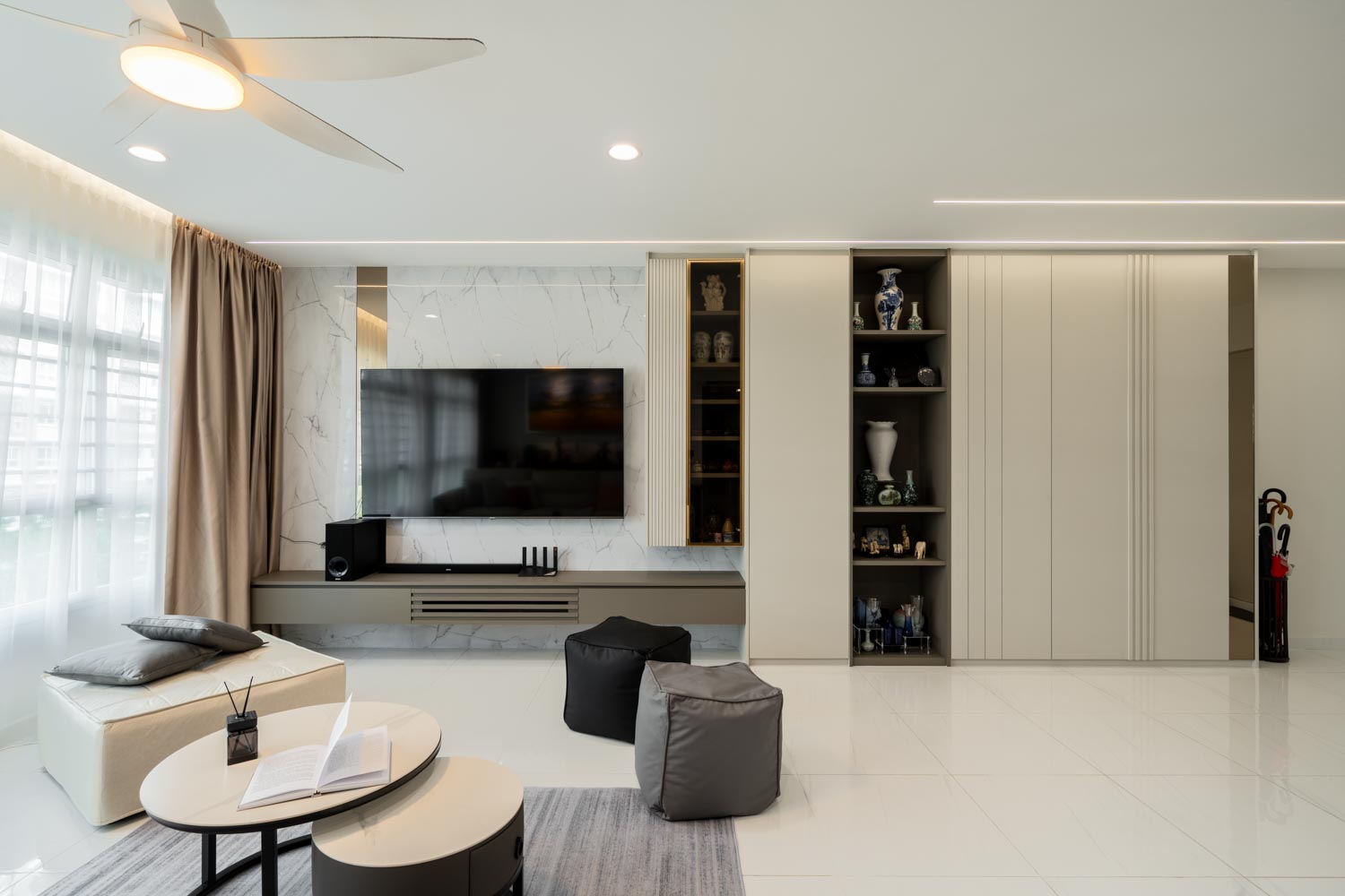 Contemporary Design - Living Room - HDB 5 Room - Design by Design 4 Space Pte Ltd