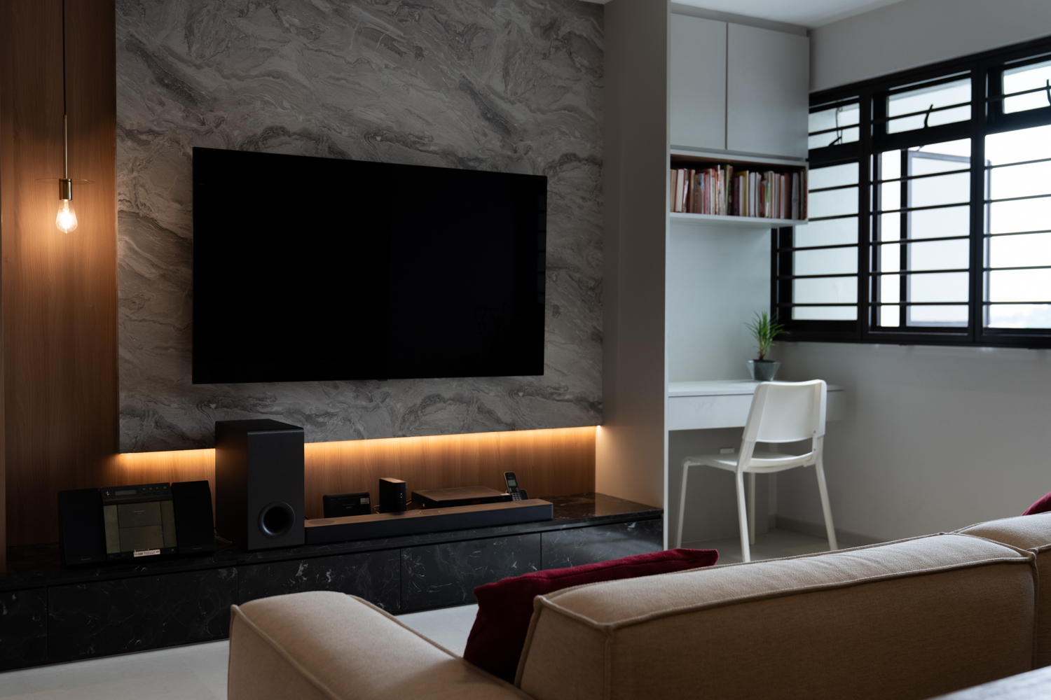 Modern Design - Living Room - HDB 5 Room - Design by Design 4 Space Pte Ltd