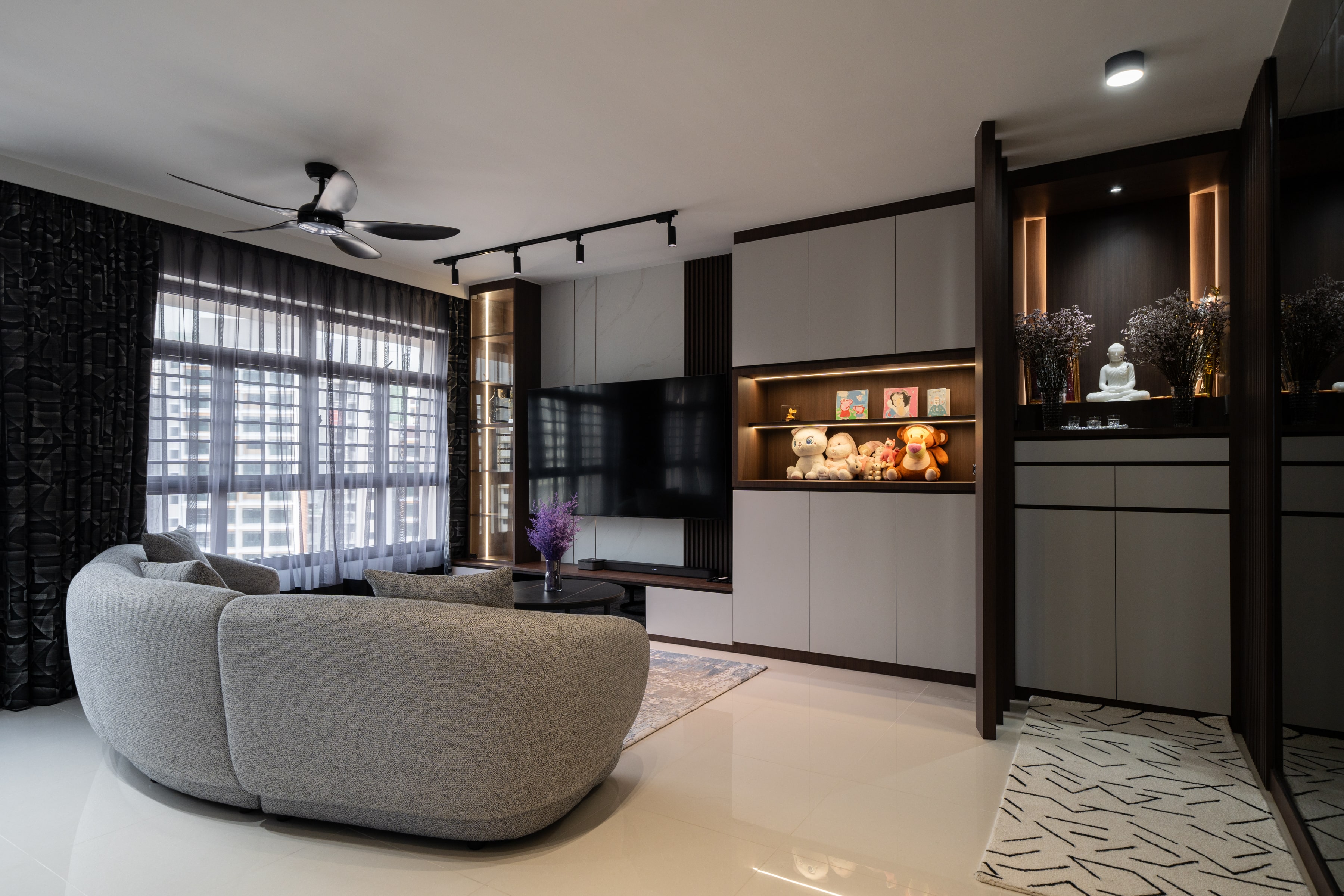 Modern Design - Living Room - HDB 5 Room - Design by Design 4 Space Pte Ltd