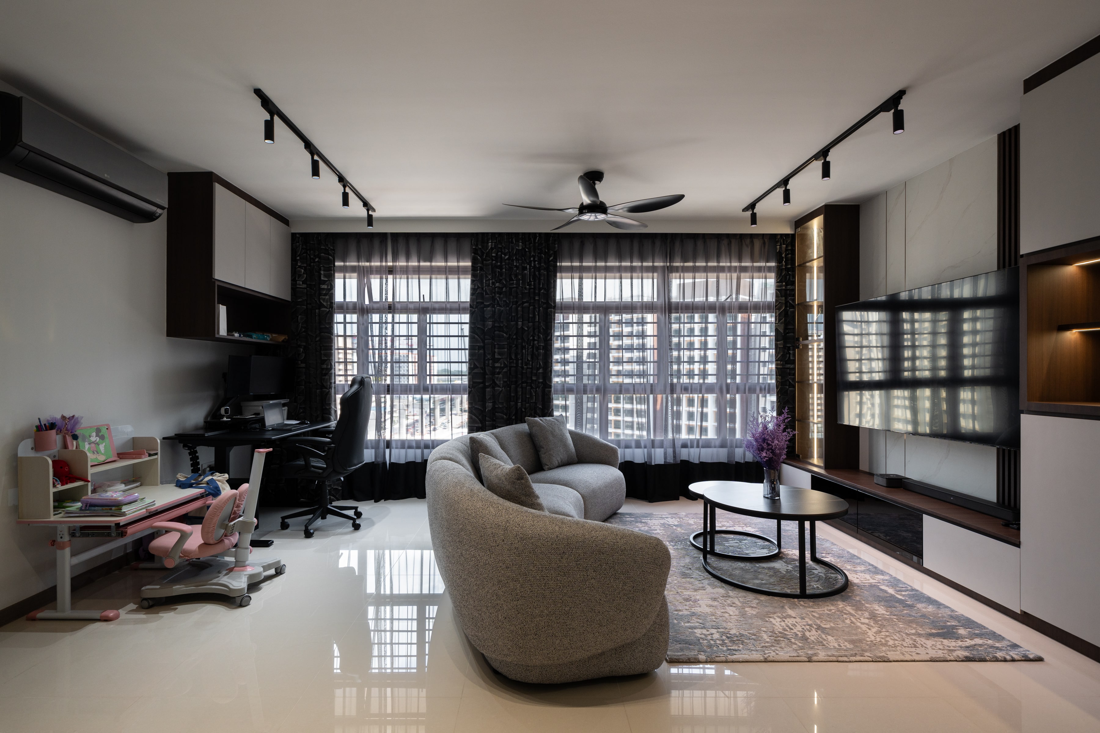 Modern Design - Living Room - HDB 5 Room - Design by Design 4 Space Pte Ltd