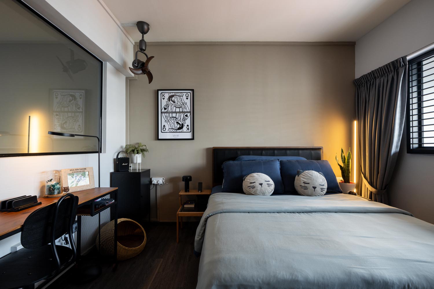 Industrial, Retro, Rustic Design - Bedroom - HDB Executive Apartment - Design by Design 4 Space Pte Ltd