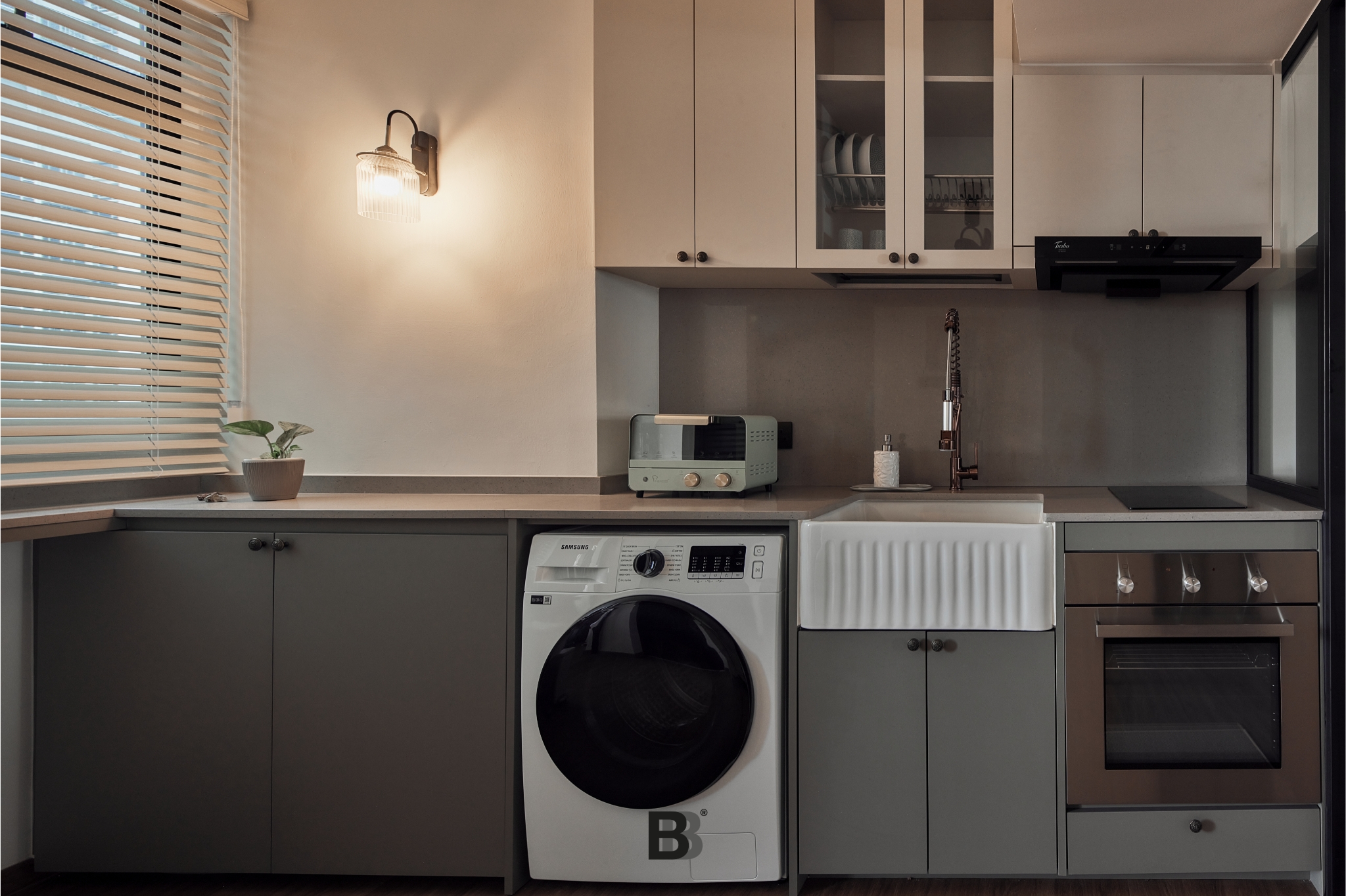 Vintage Design - Kitchen - HDB 3 Room - Design by Doubble Interior Associates Singapore