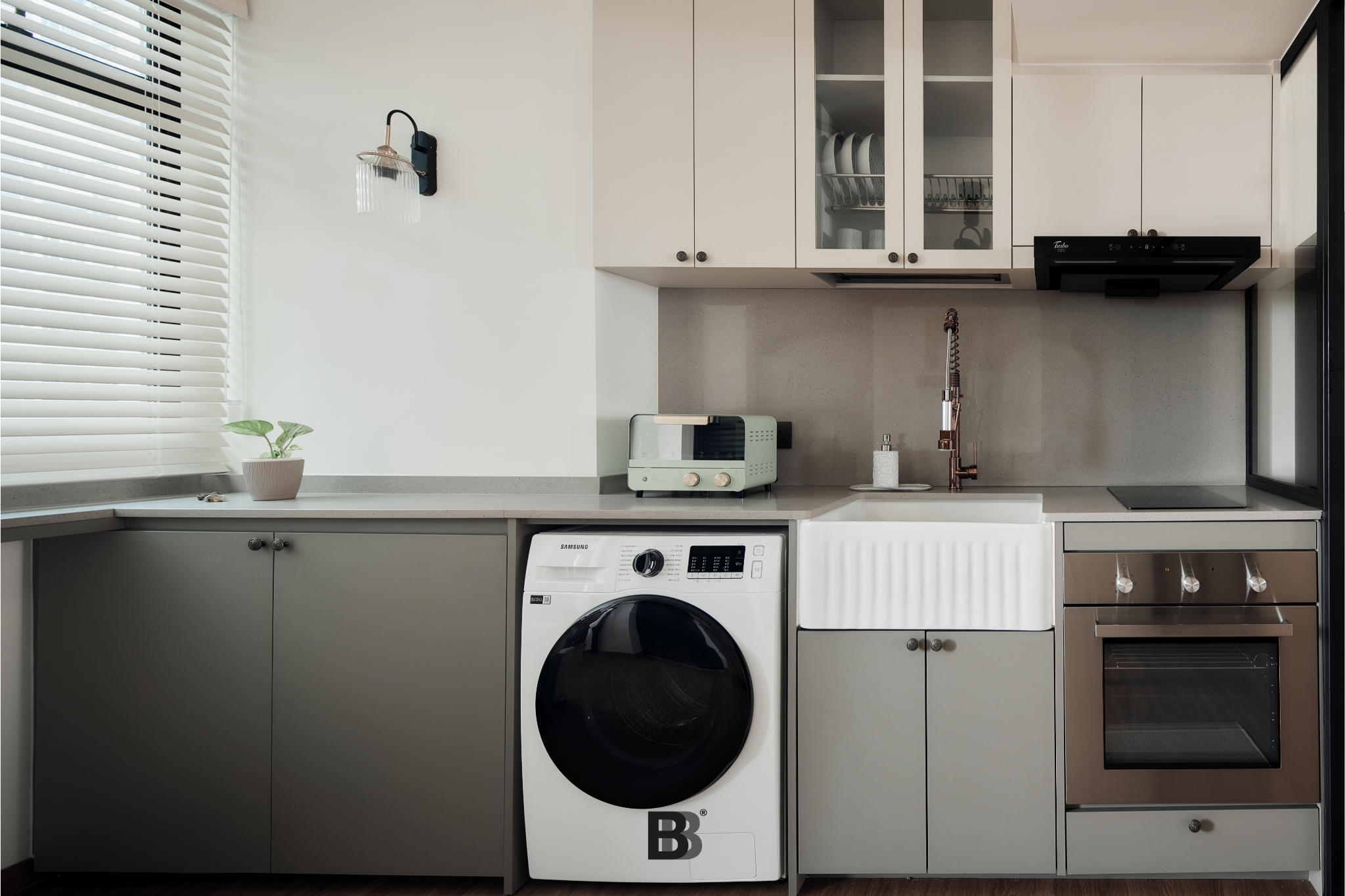 Vintage Design - Kitchen - HDB 3 Room - Design by Doubble Interior Associates Singapore