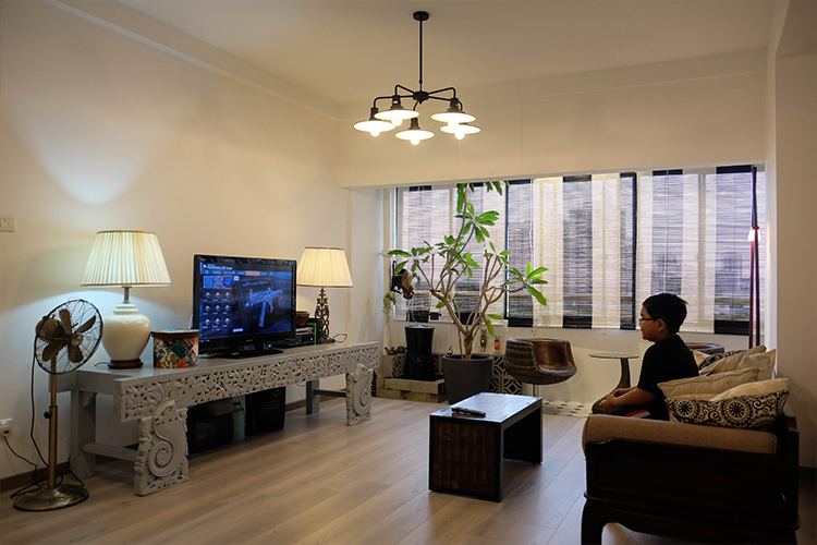 Classical, Oriental, Tropical Design - Living Room - HDB 5 Room - Design by Doubble Interior Associates Singapore