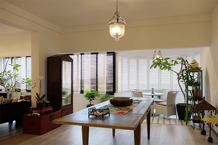 Classical, Oriental, Tropical Design - Dining Room - HDB 5 Room - Design by Doubble Interior Associates Singapore