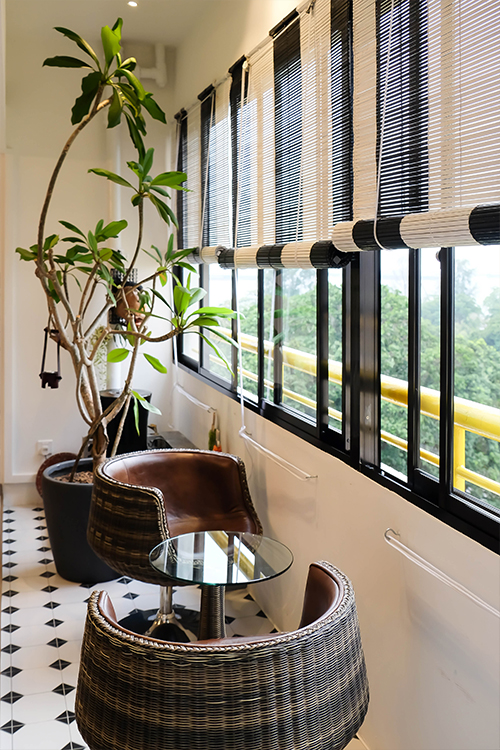 Classical, Oriental, Tropical Design - Balcony - HDB 5 Room - Design by Doubble Interior Associates Singapore