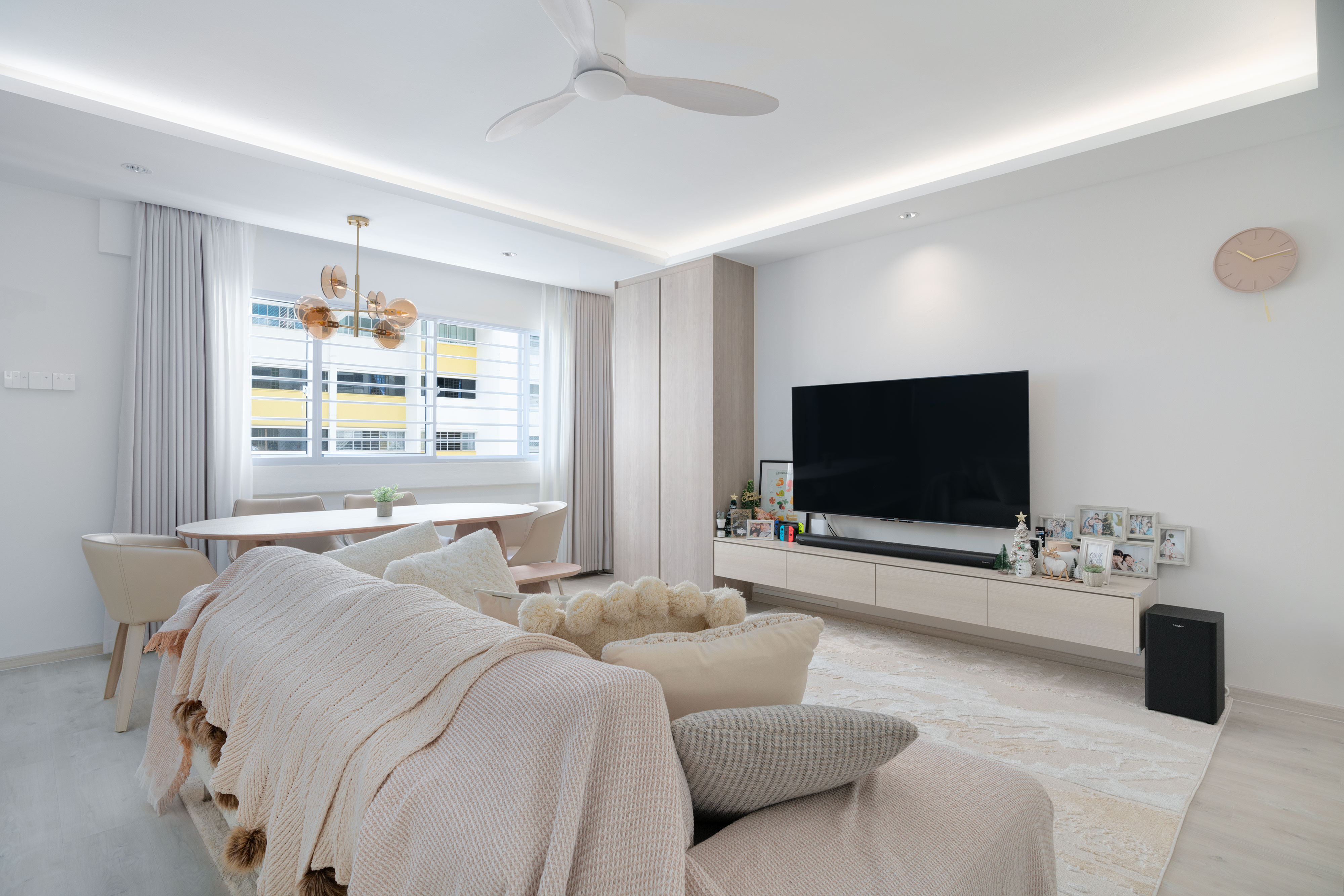 Contemporary, Minimalist Design - Living Room - HDB 4 Room - Design by EXQsite Interior Design