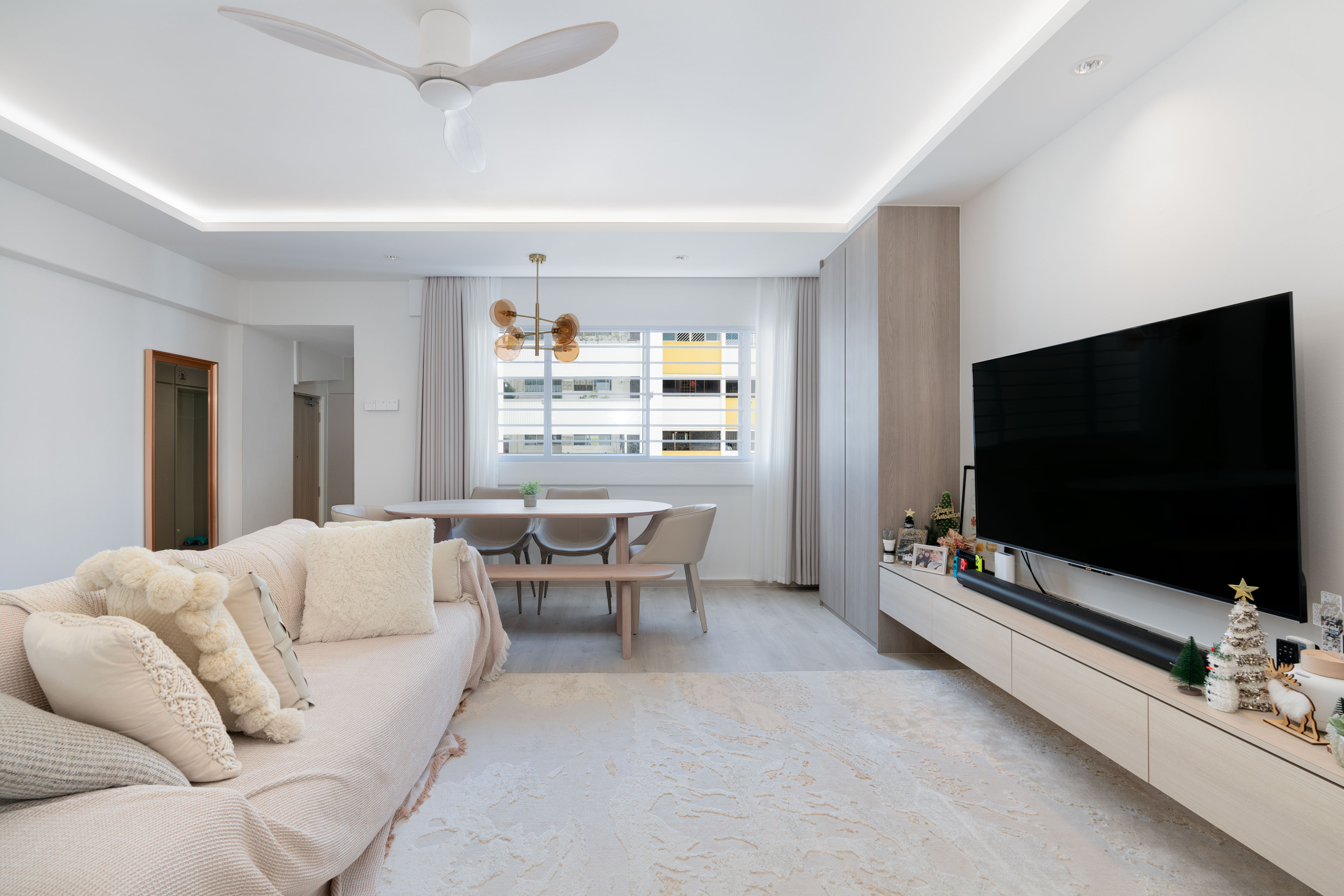 Contemporary, Minimalist Design - Living Room - HDB 4 Room - Design by EXQsite Interior Design