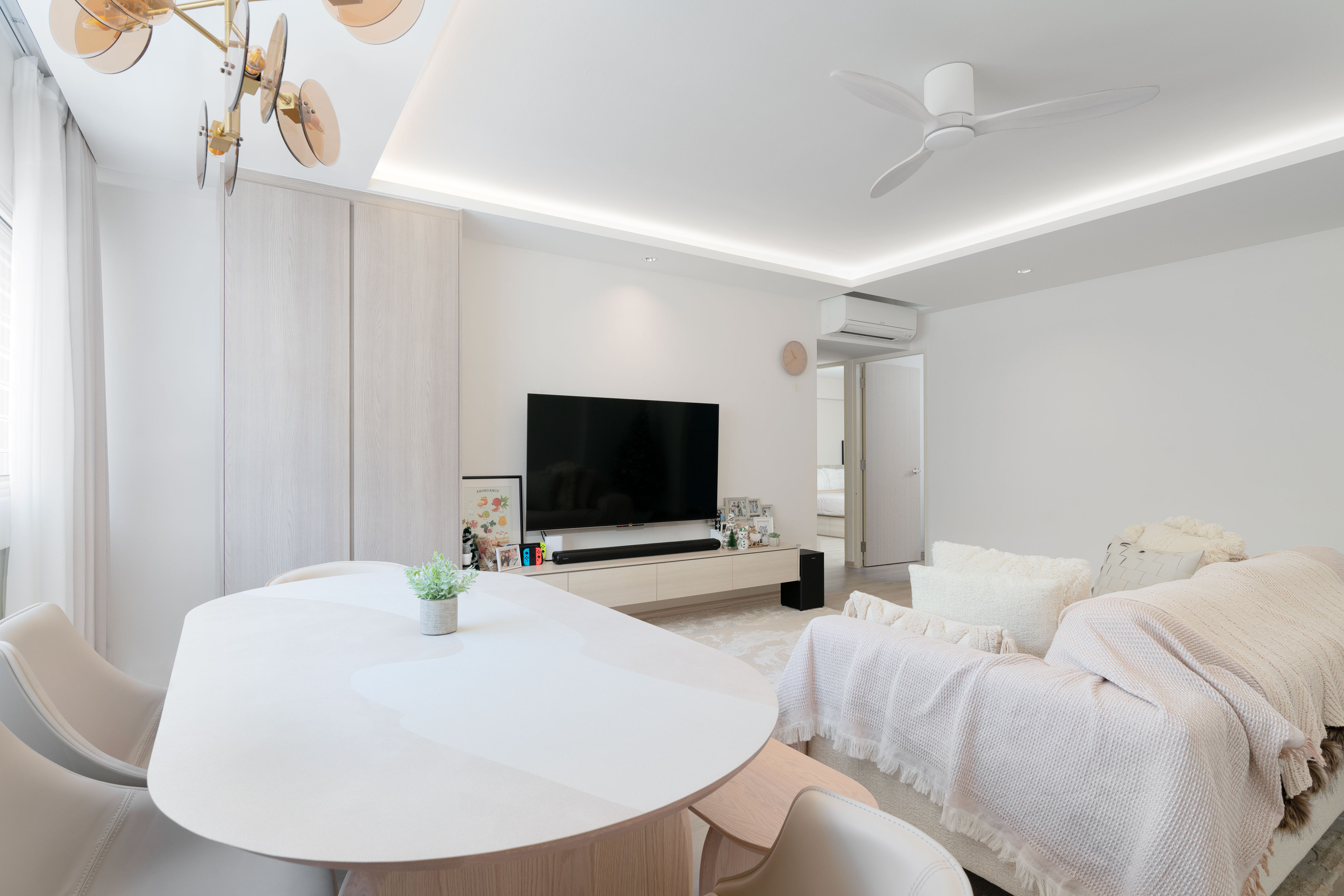 Contemporary, Minimalist Design - Living Room - HDB 4 Room - Design by EXQsite Interior Design