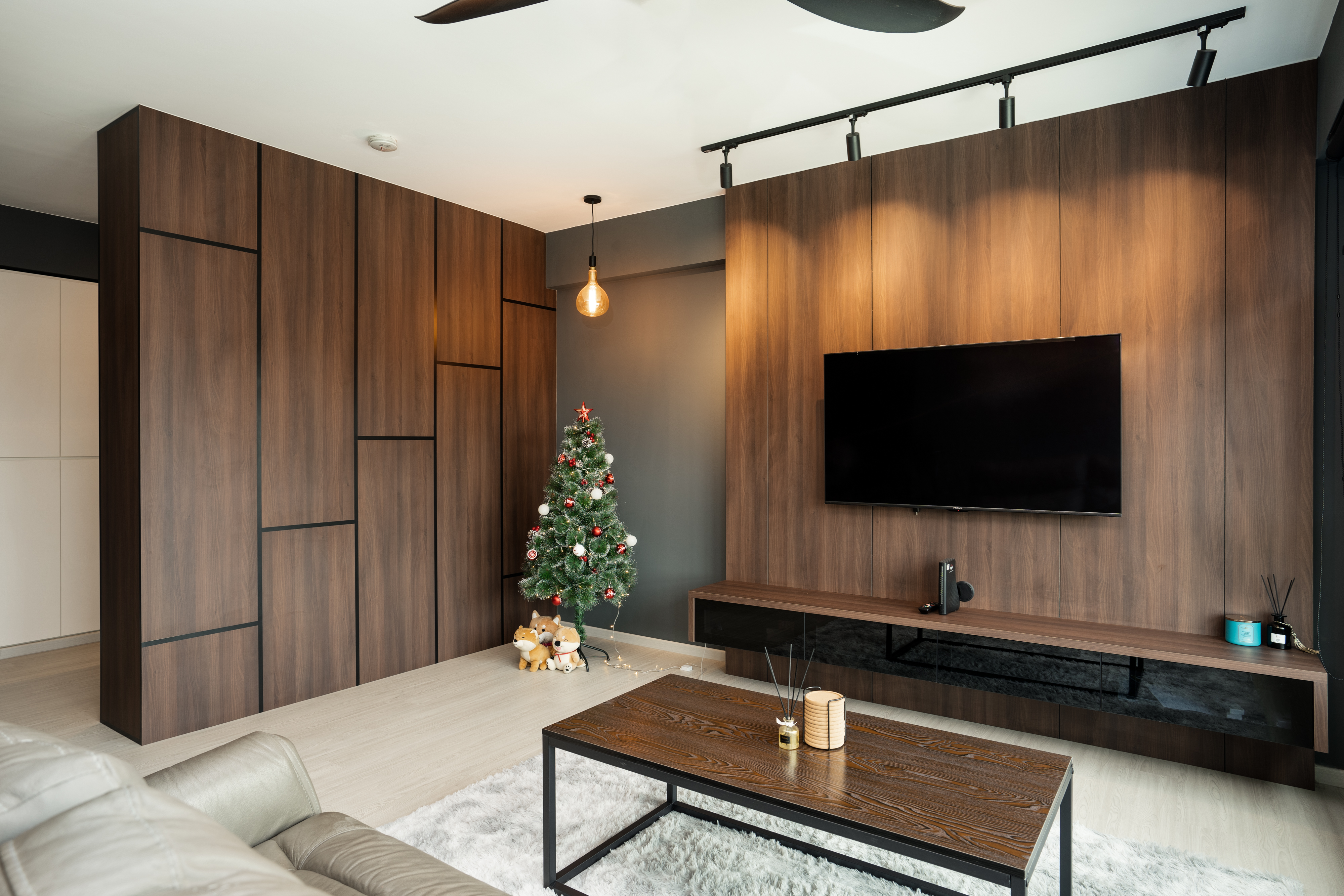 Industrial, Modern Design - Living Room - HDB 5 Room - Design by Interior Artist Pte Ltd