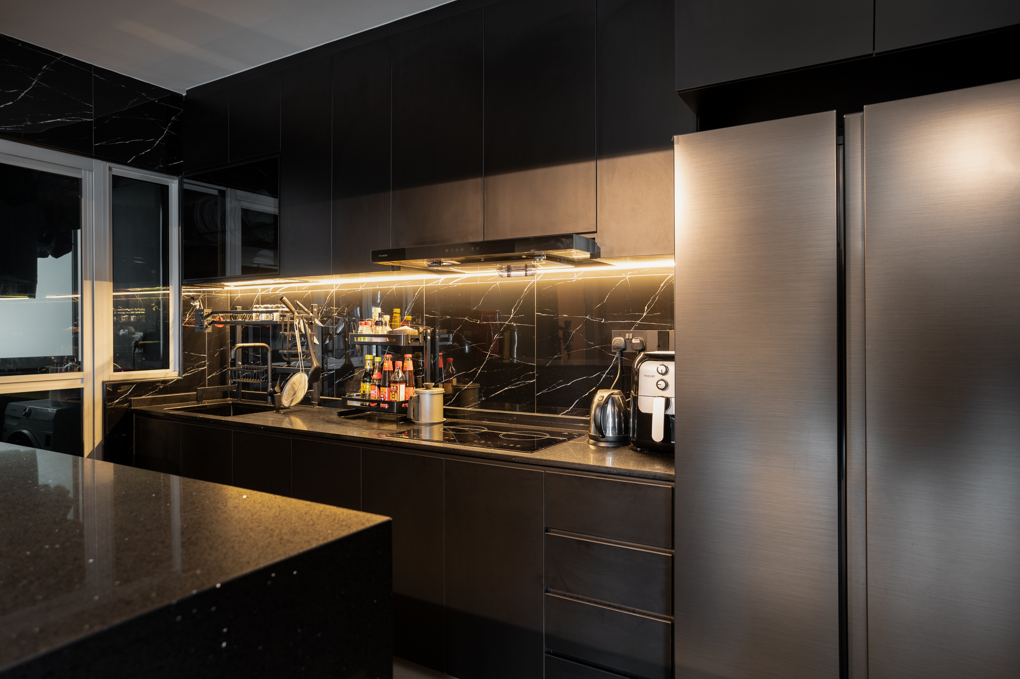 Industrial, Modern Design - Kitchen - HDB 5 Room - Design by Interior Artist Pte Ltd