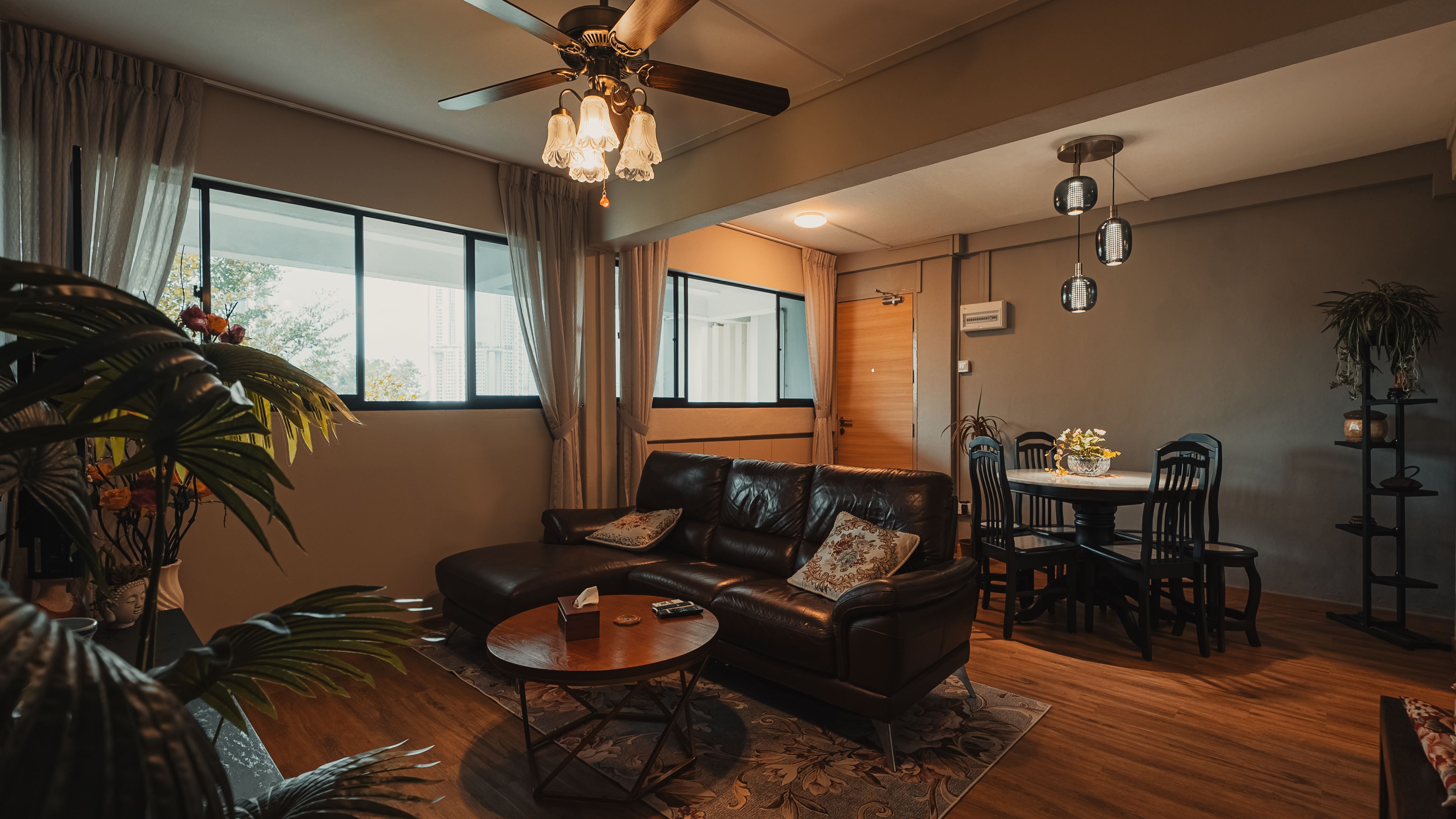 Oriental Design - Living Room - HDB 5 Room - Design by Interior Times Design Pte Ltd