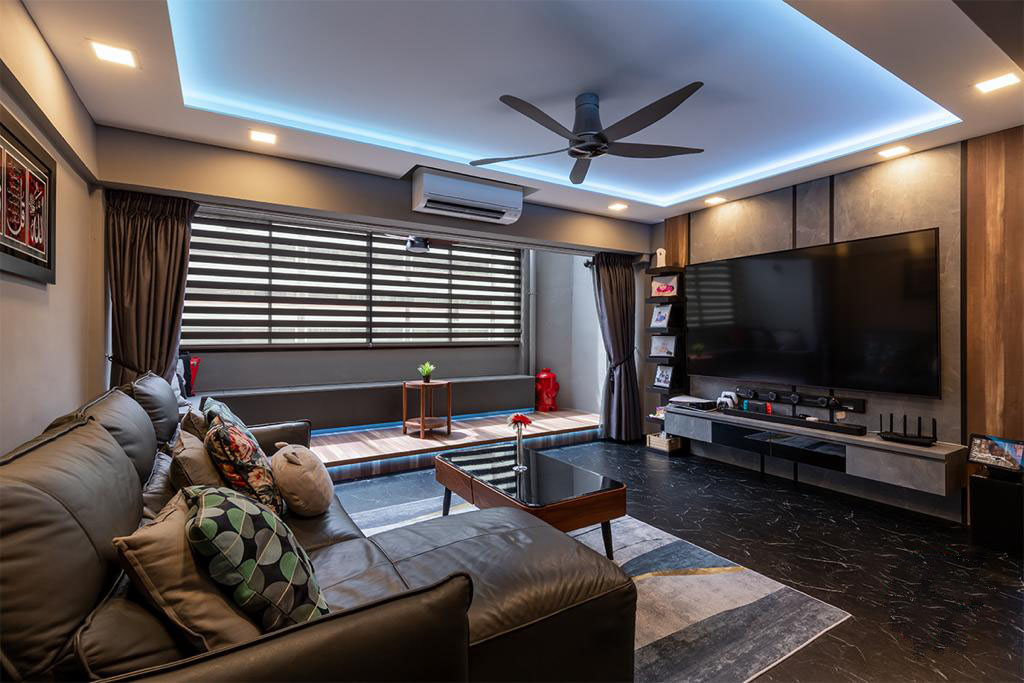 Contemporary Design - Living Room - HDB Executive Apartment - Design by Interior Times Design Pte Ltd