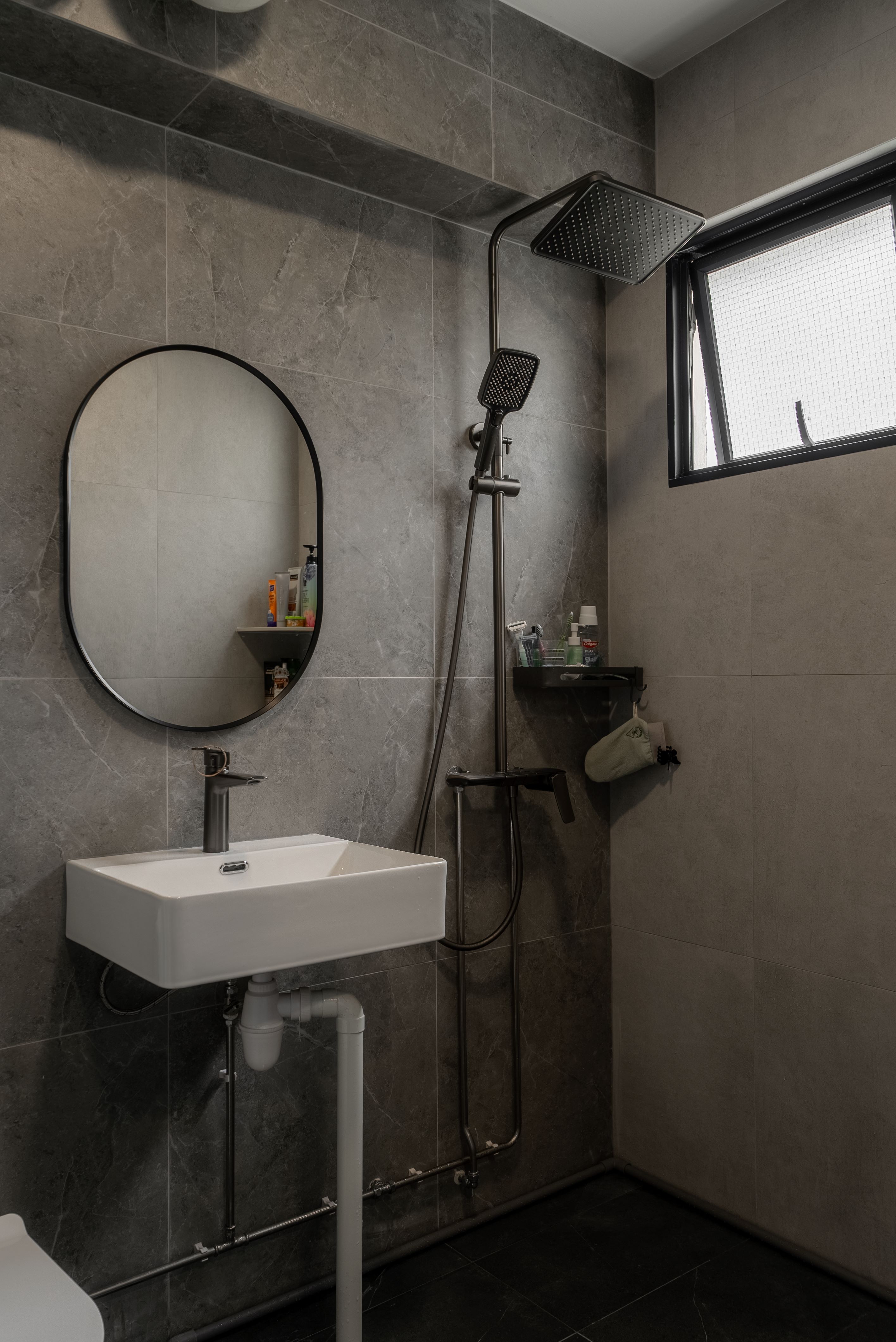 Industrial, Minimalist Design - Bathroom - HDB 4 Room - Design by Interior Times Design Pte Ltd