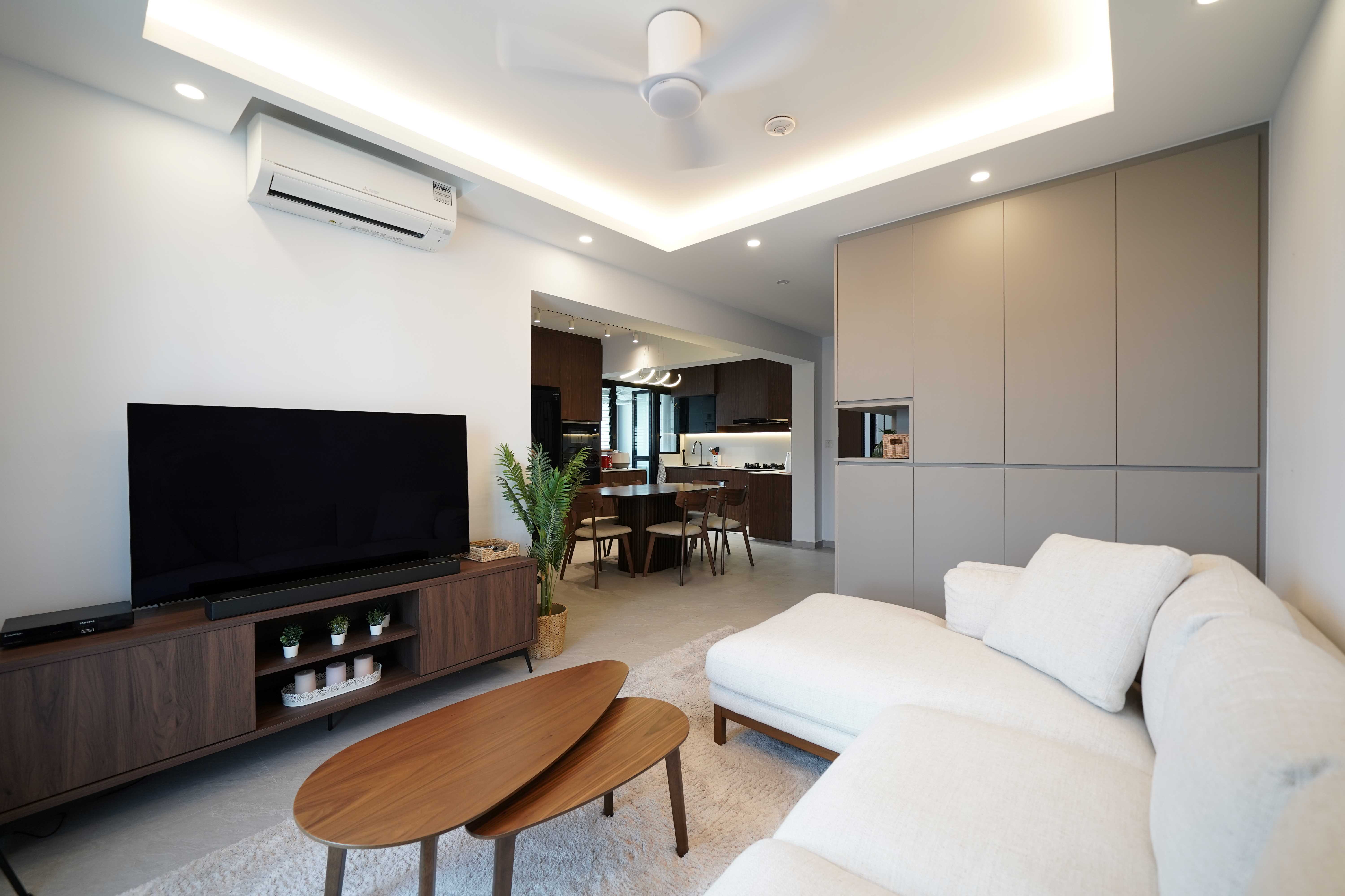 Contemporary, Modern Design - Living Room - HDB 4 Room - Design by Interior Times Design Pte Ltd