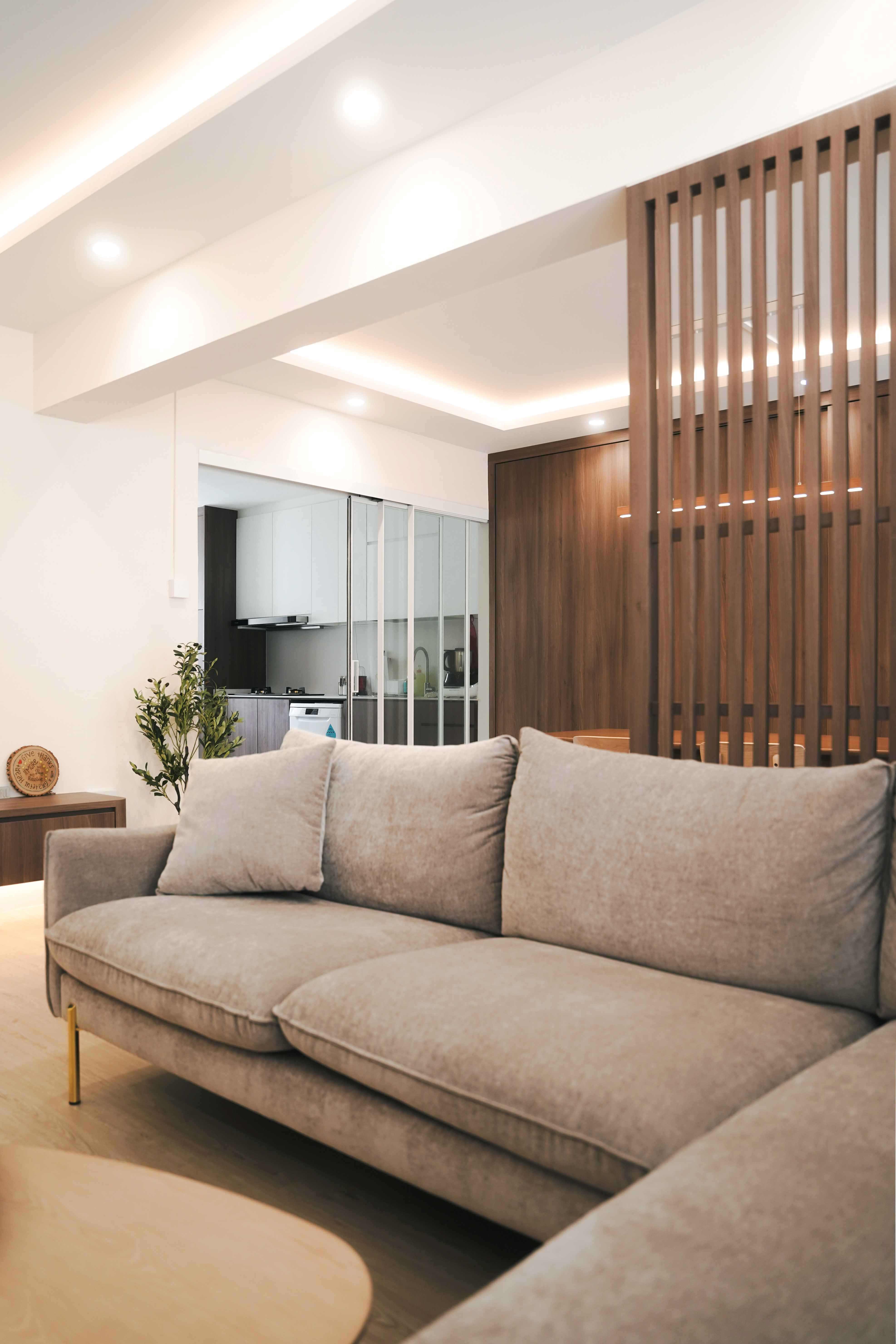 Contemporary Design - Living Room - HDB 4 Room - Design by Interior Times Design Pte Ltd