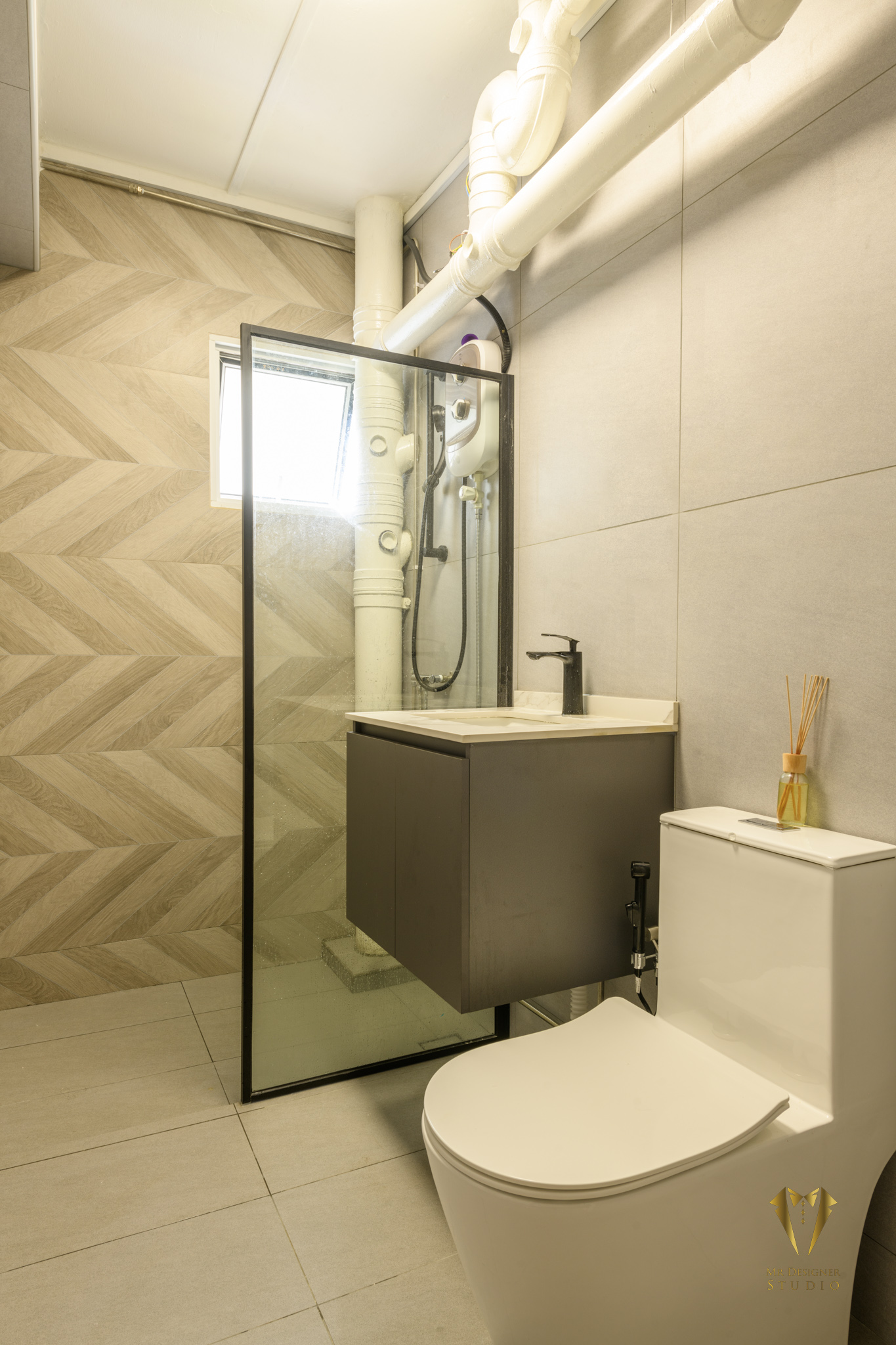 Scandinavian Design - Bathroom - HDB 5 Room - Design by Mr Designer Studio