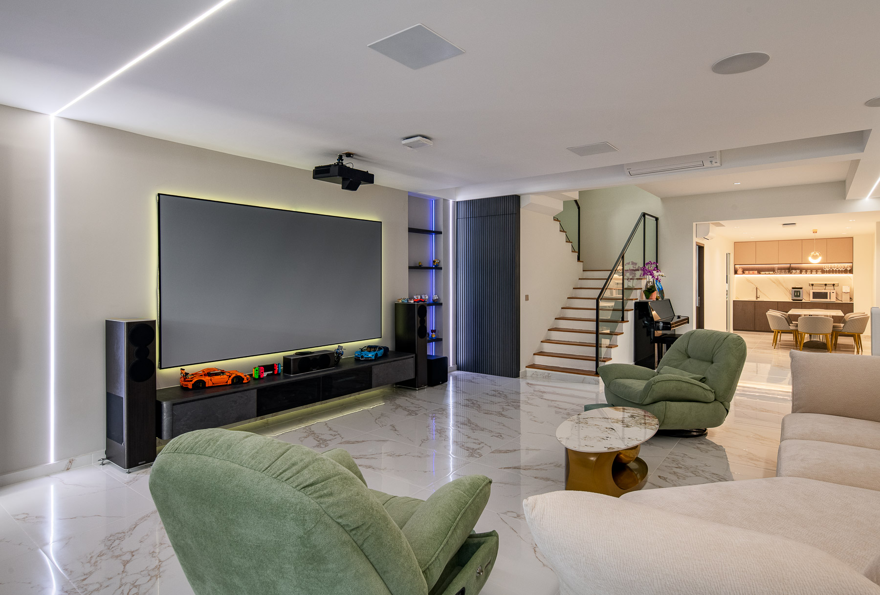 Contemporary Design - Living Room - Landed House - Design by Mr Designer Studio