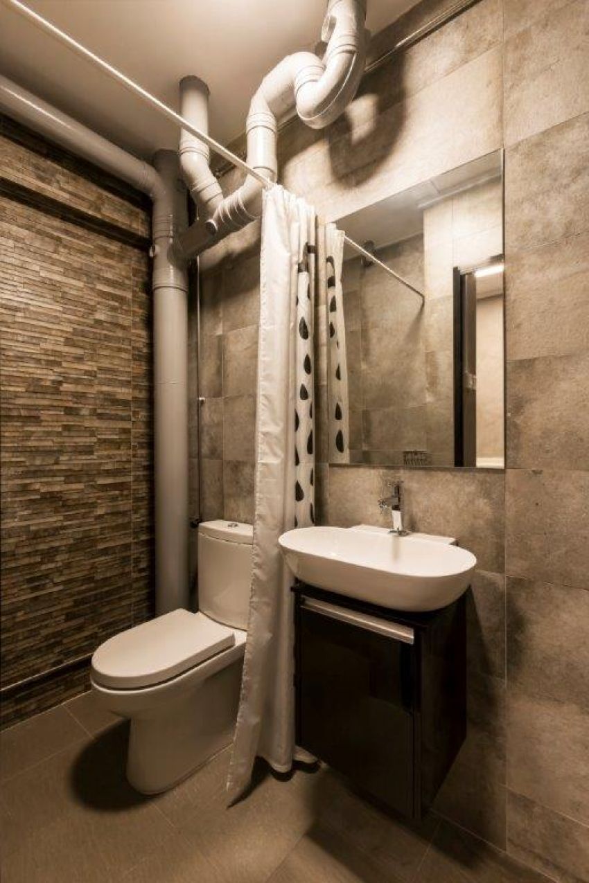 Industrial Design - Bathroom - HDB 4 Room - Design by The Interior Lab Pte Ltd