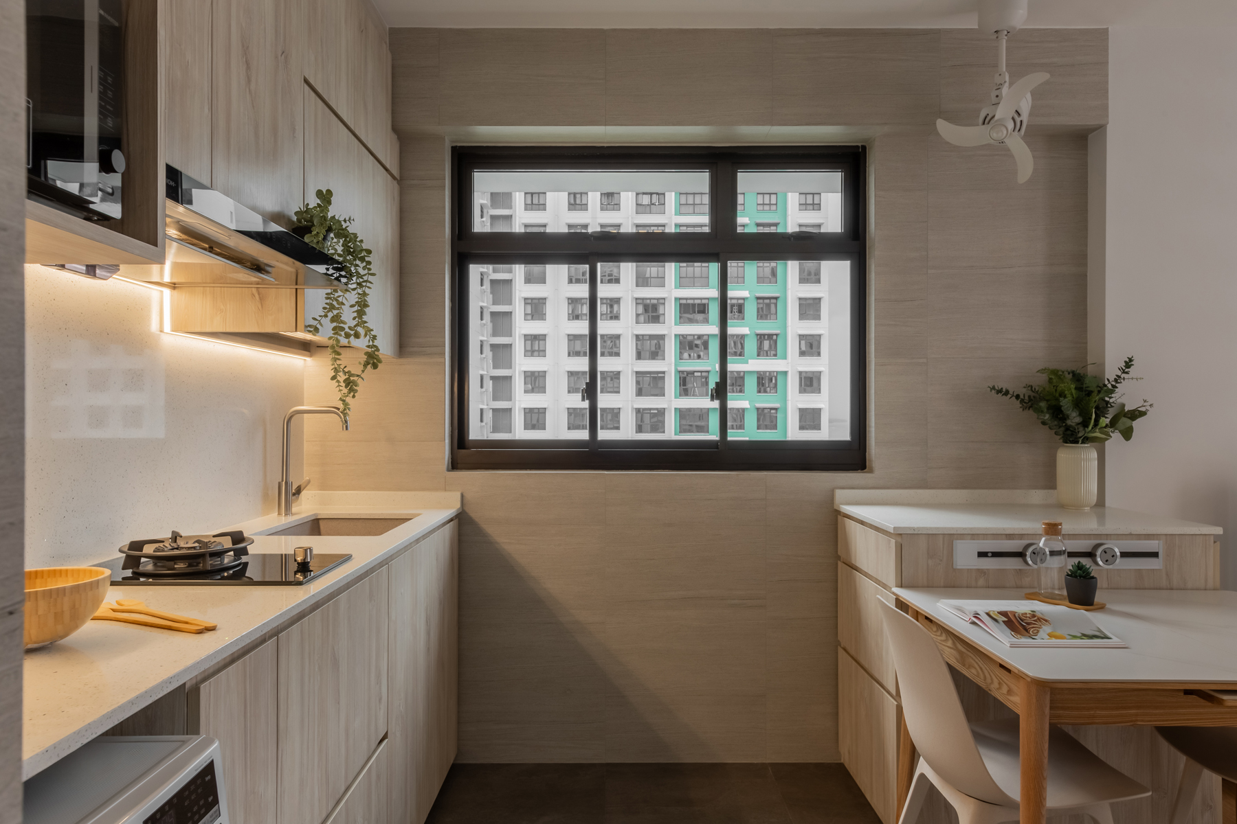 Contemporary, Modern Design - Kitchen - HDB Studio Apartment - Design by U-Home Interior Design Pte Ltd