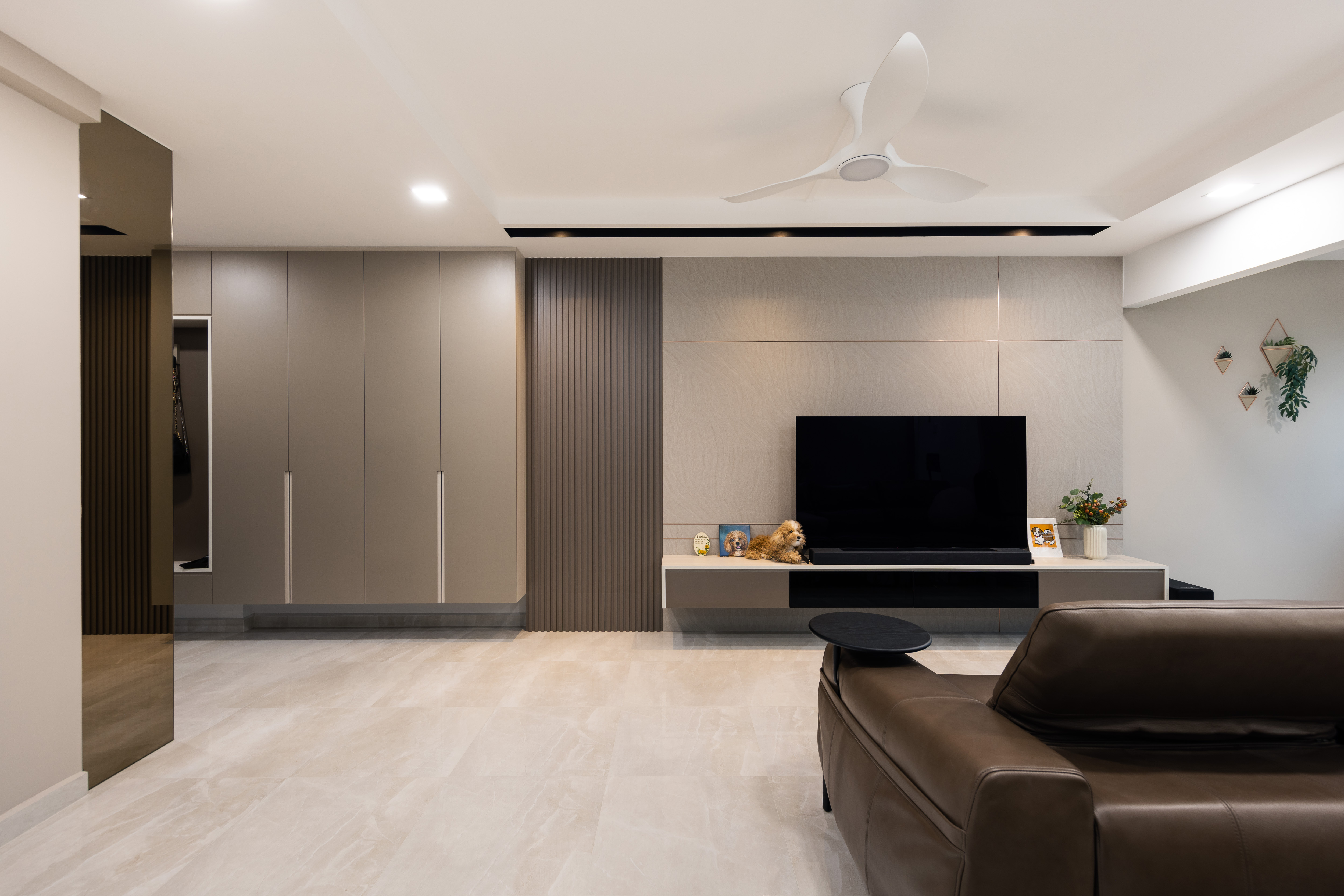 Minimalist, Modern Design - Living Room - HDB 5 Room - Design by U-Home Interior Design Pte Ltd